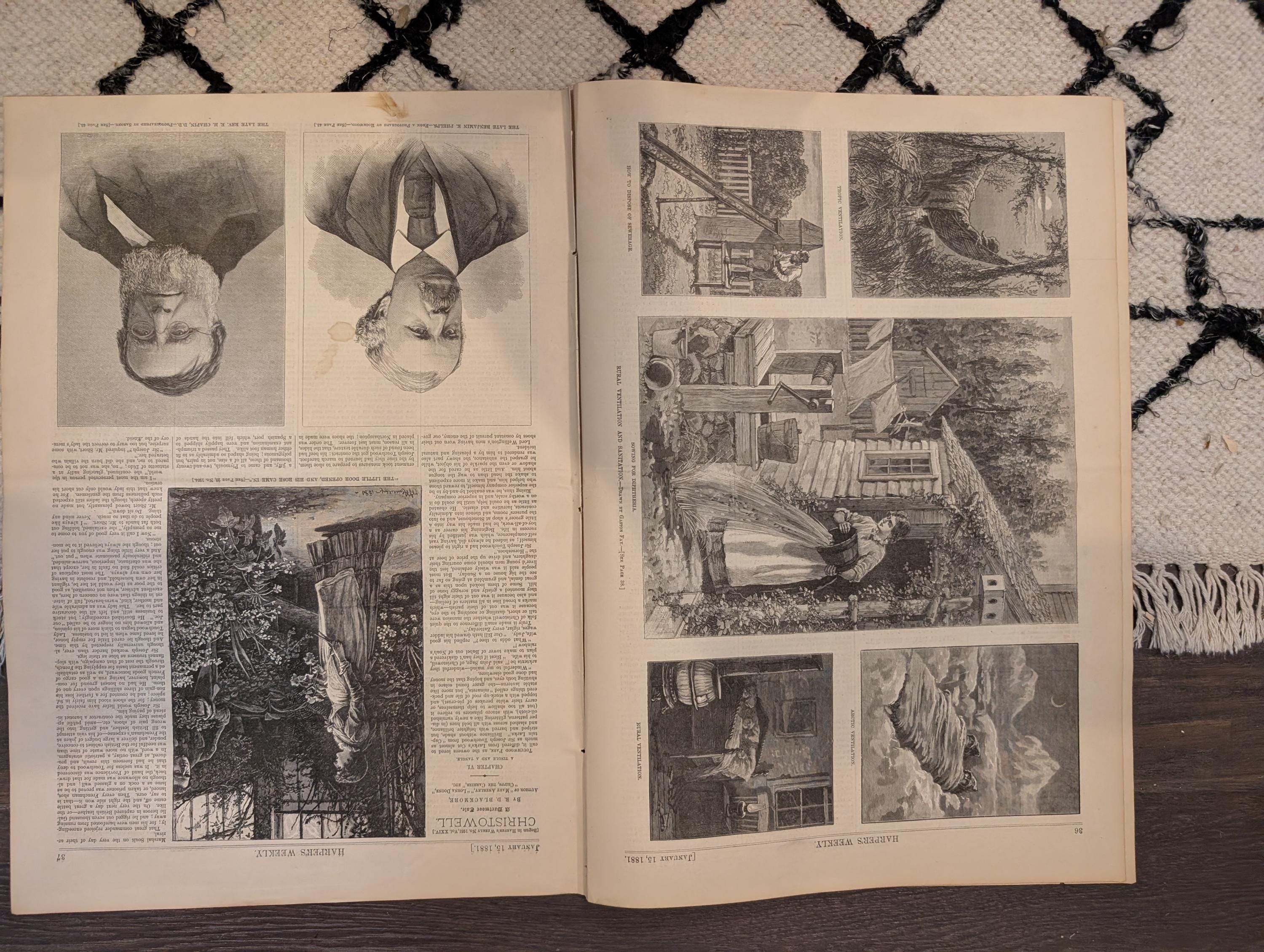 1881 Life Boat Drill at Sea, Pilots Torching Night, Sketches Spain, Aunt Chloe — Jan 15