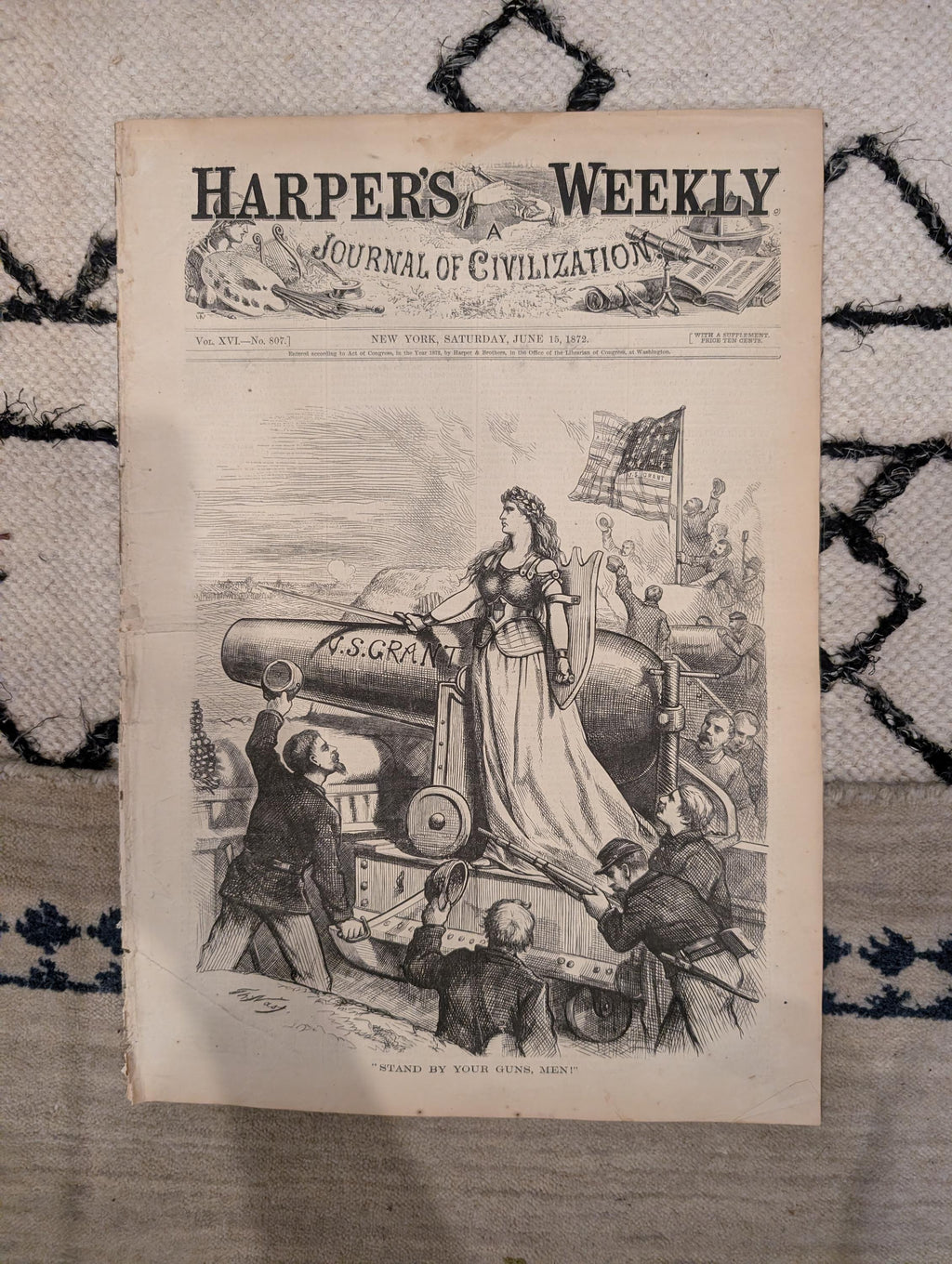 1872 Republican Convention Philadelphia Harper's Weekly June 15 Broad St Nast