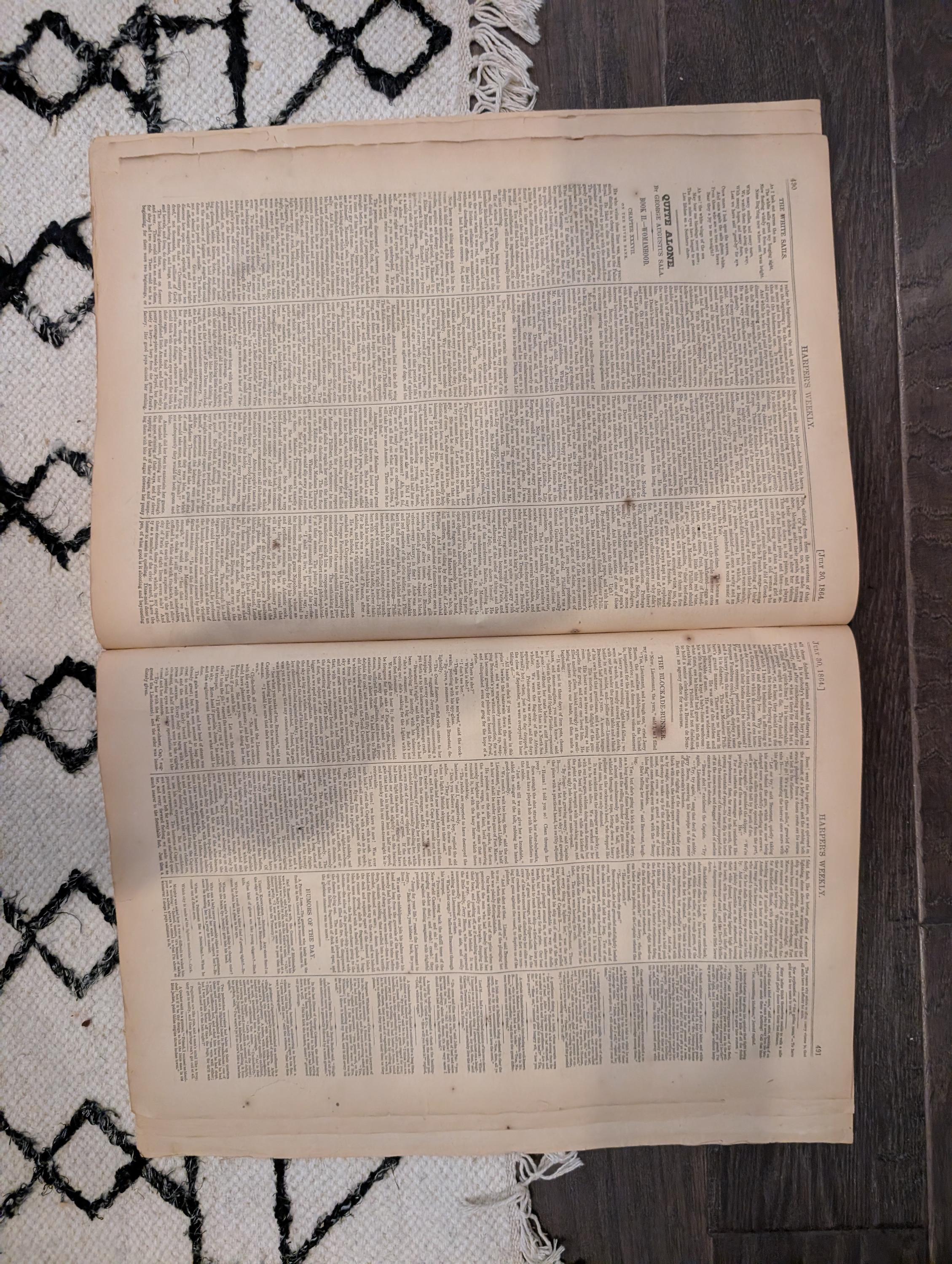1864 Maryland Rebel Raid Harper's Weekly July 30 Petersburg Trenches