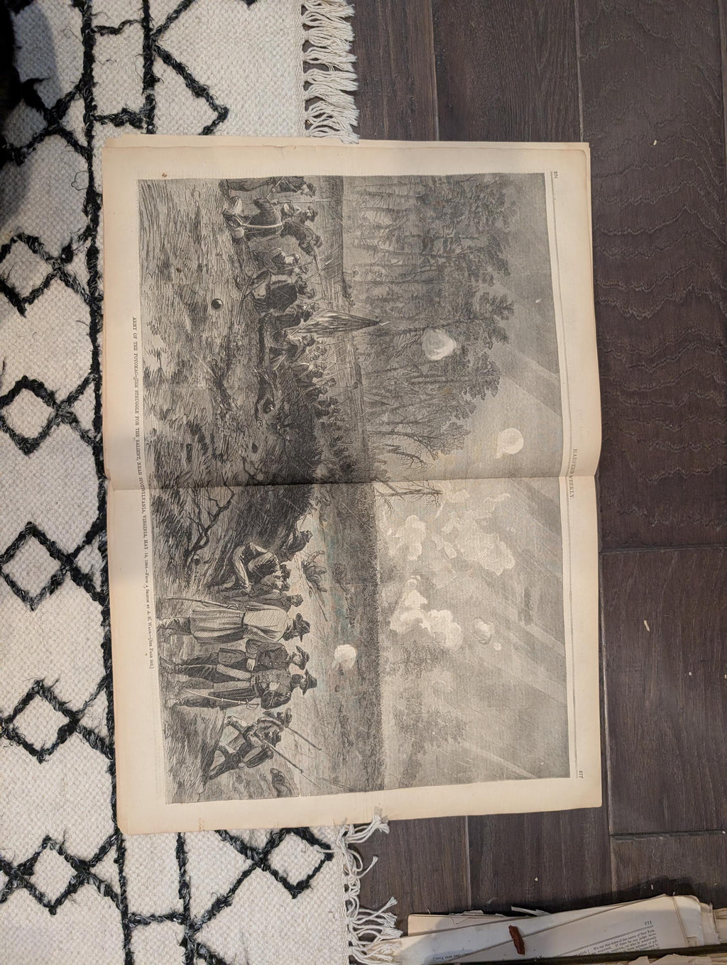 1864 Lincoln and Secretaries Harper's Weekly June 11 Spotsylvania Salient