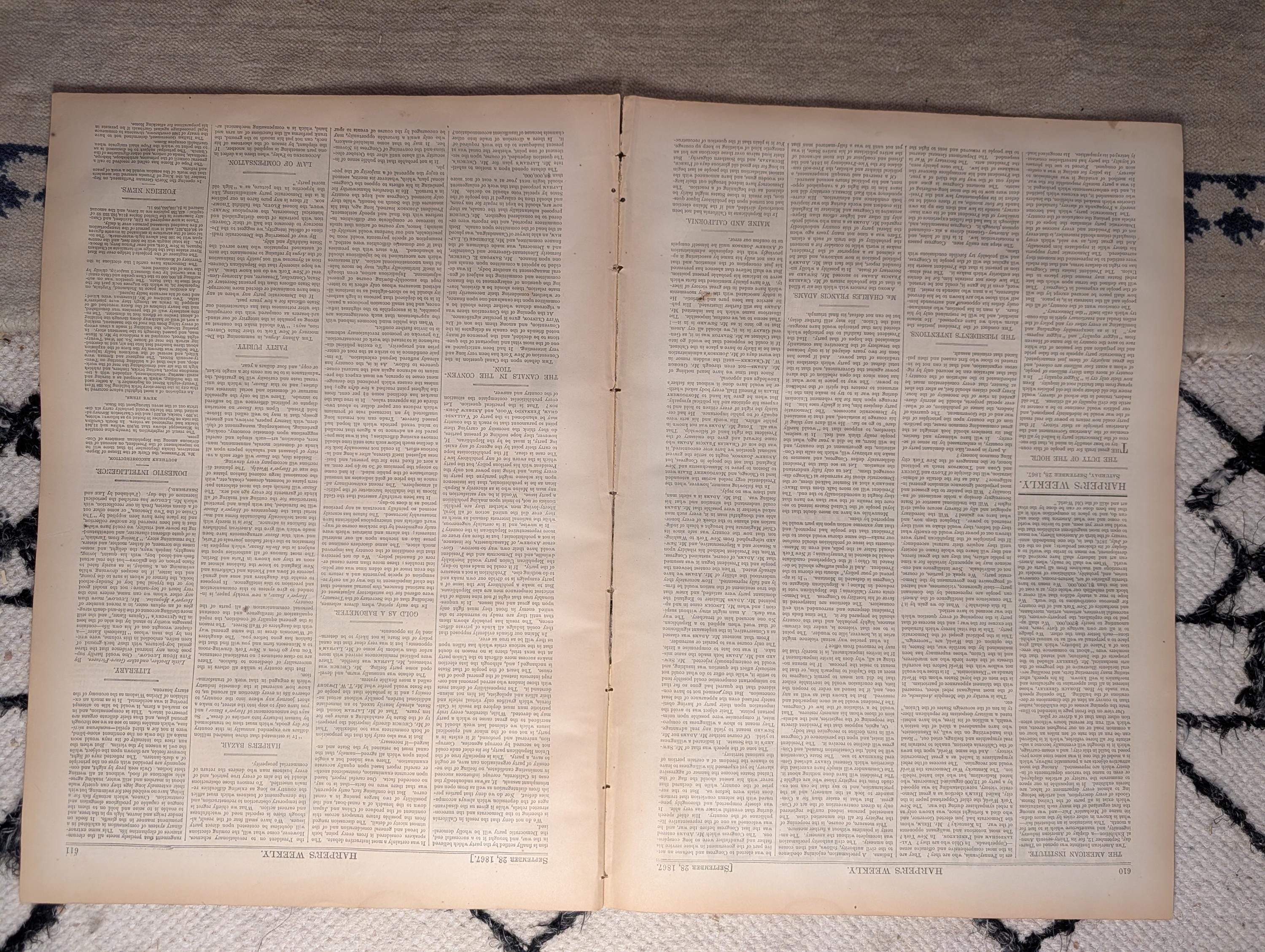 1867 Horace Greeley Oration, Hop Picking NY, Black Voter Registration NC — Sep 28