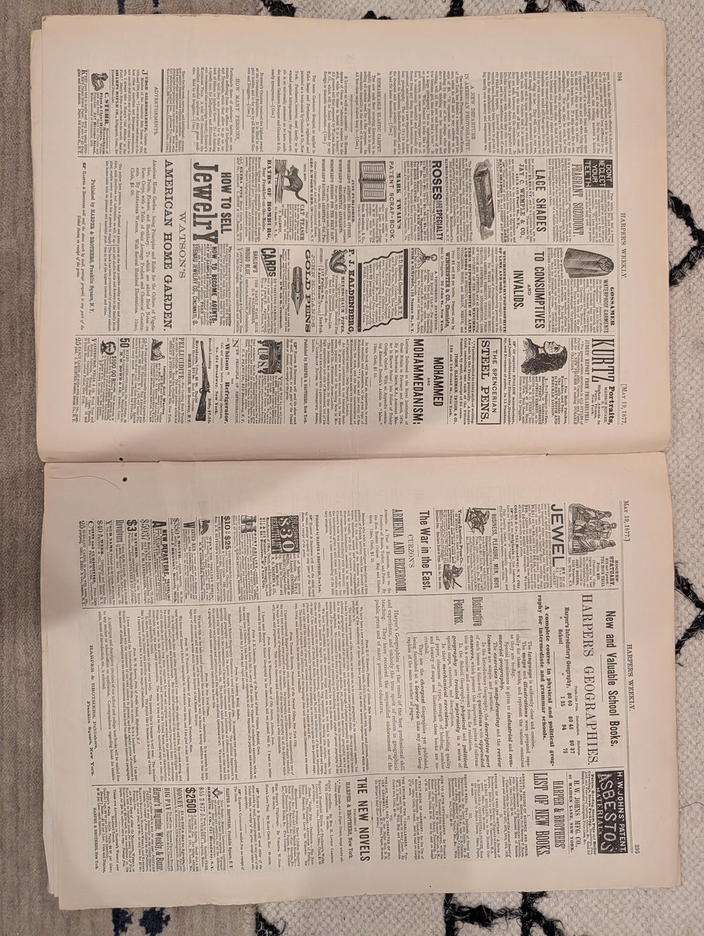 1877 Trout Fishing, Shipwreck Rescue, Nast, Russia-Turkey War Views — May 19
