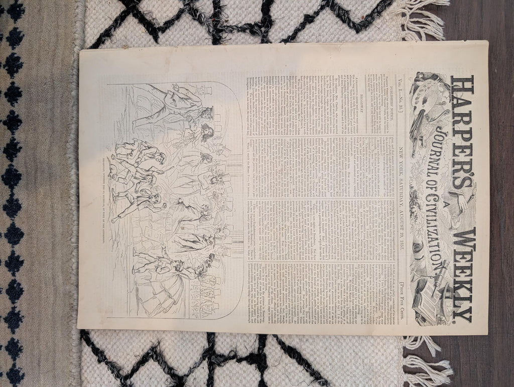 1857 Dr. Livingstone Africa Harper's Weekly August 29 Broadway New York City