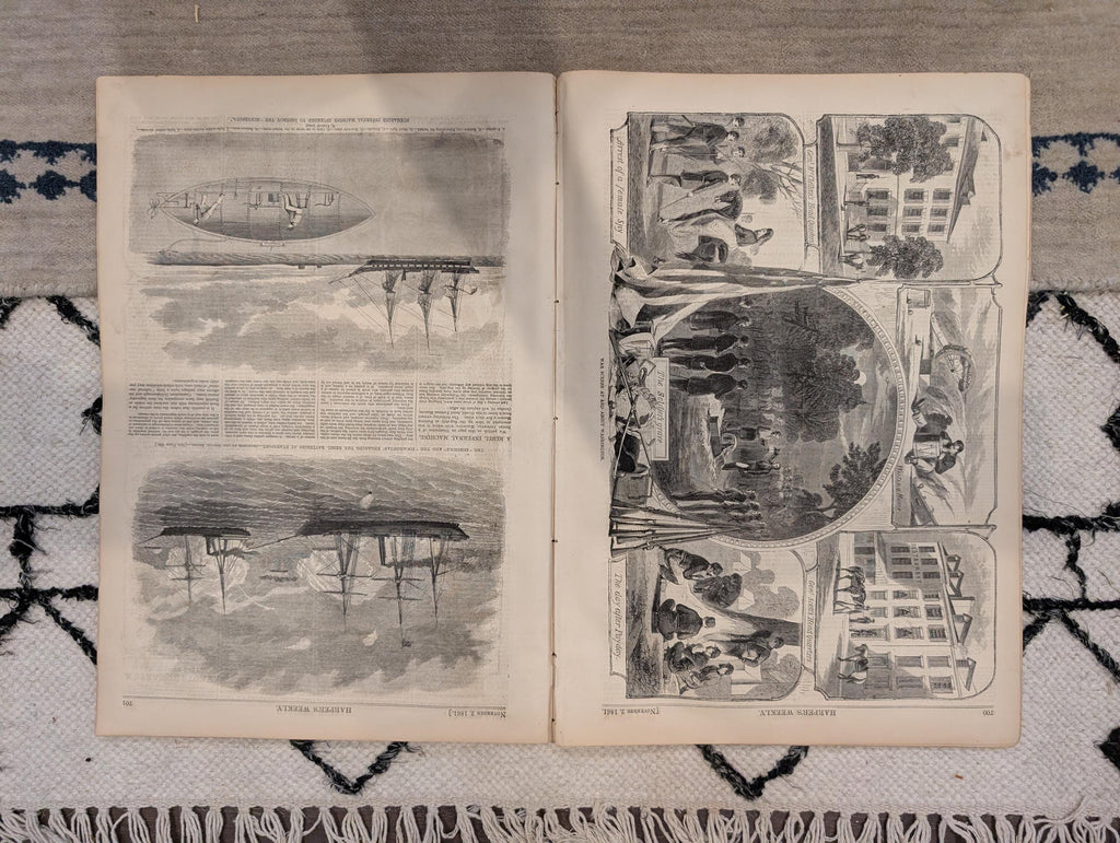 1861 Ironclad Merrimac Harper's Weekly Nov 02 Port Royal Expedition Submarine