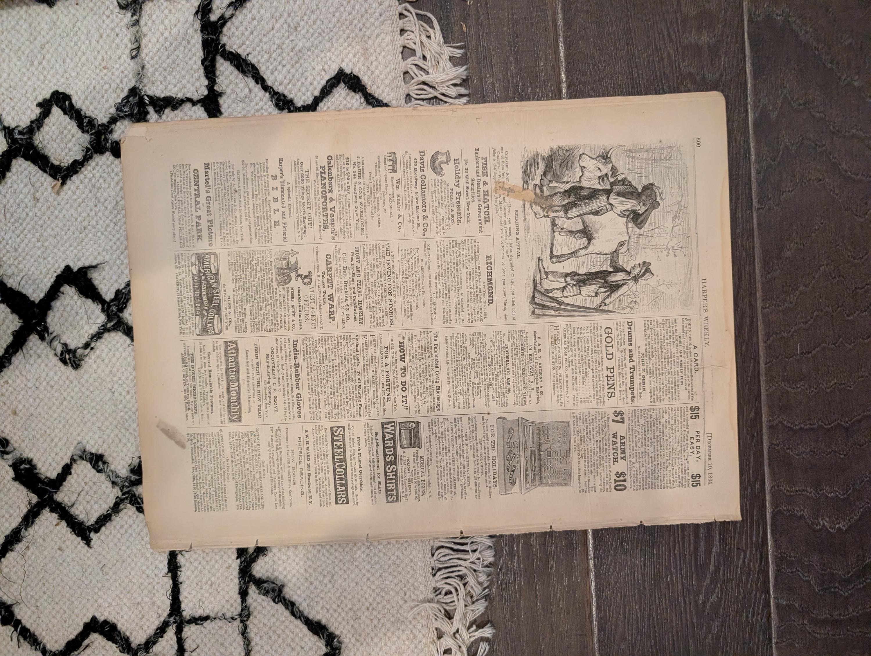 1864 Sherman's March Georgia Harper's Weekly December 10 Prisoners Exchanged