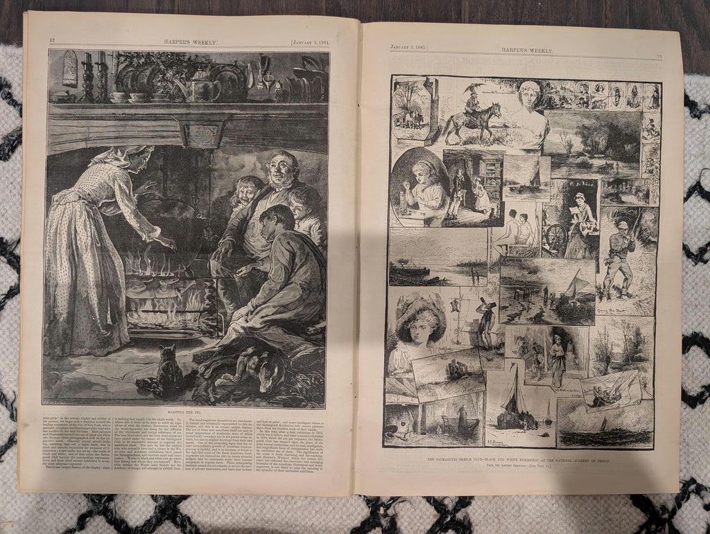 1881 Harper’s Weekly – Thomas Nast “Merry Old Santa Claus” Iconic Vintage Santa • Original Newspaper • VG+ Condition