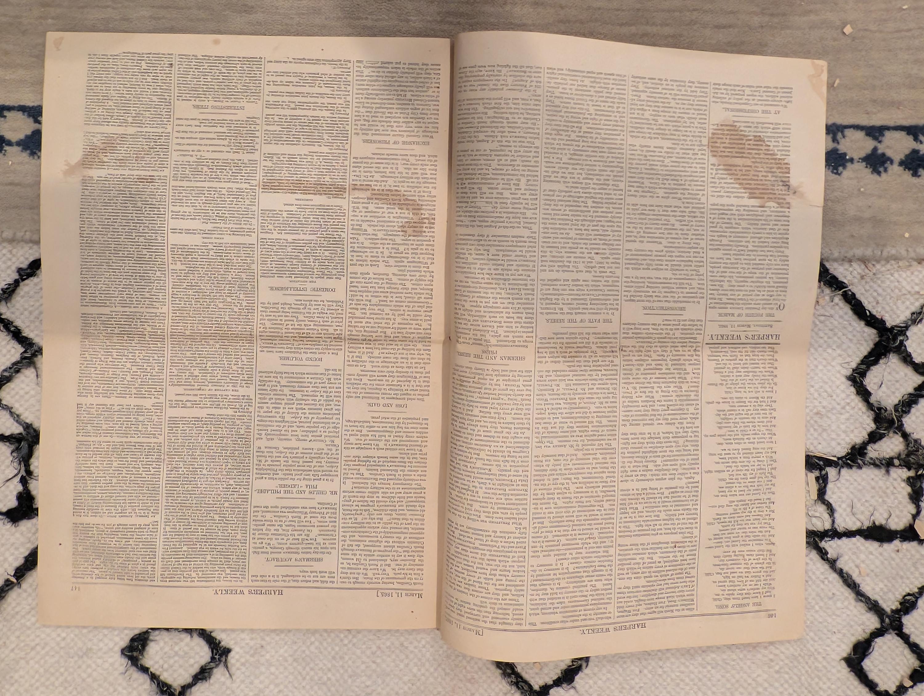 1865 Harper's Ferry Petersburg Harper's Weekly March 11 Atlantic Cable