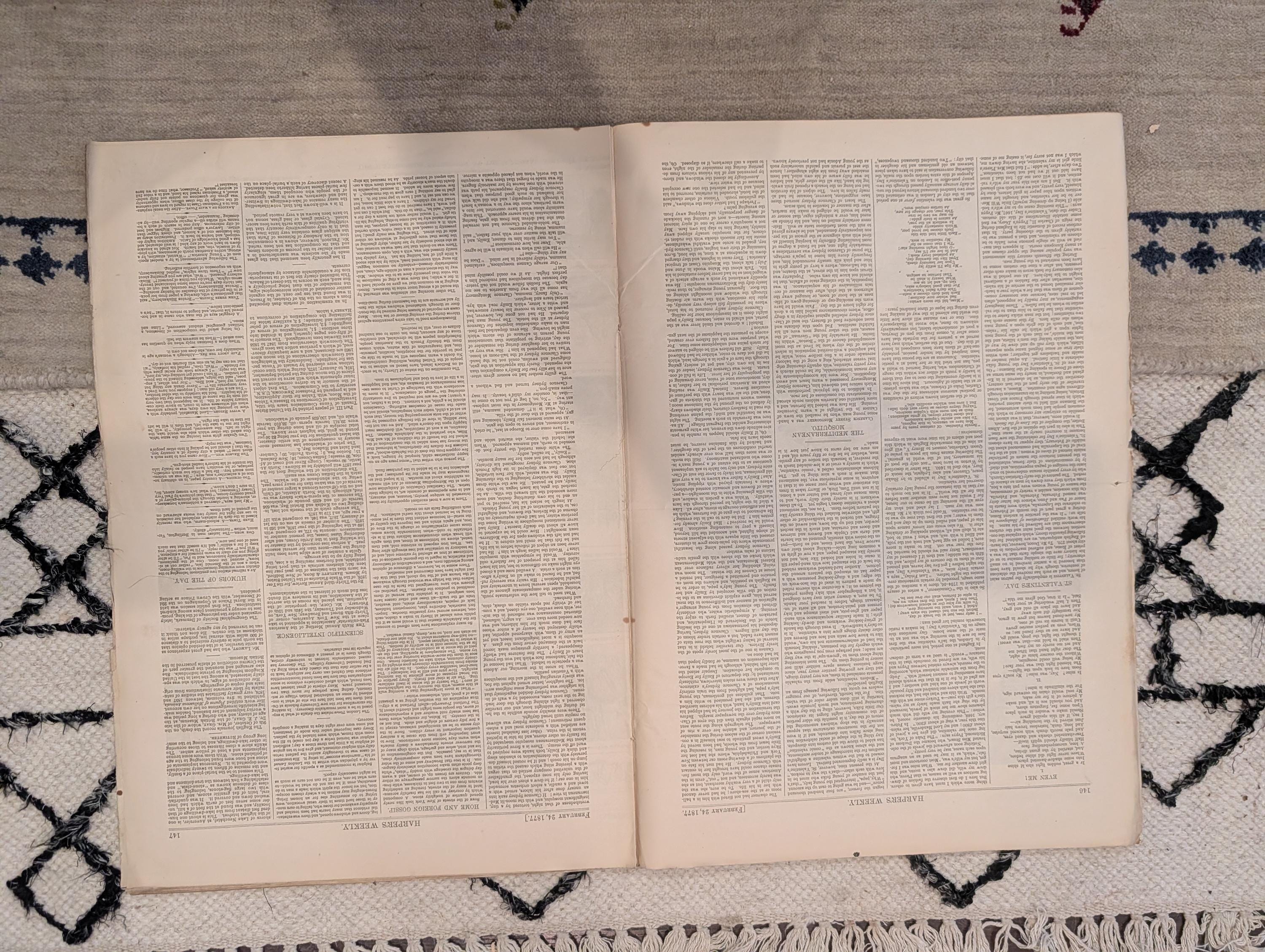 1877 Winslow Homer Backgammon, Central Park Skating, Nast — Feb 24