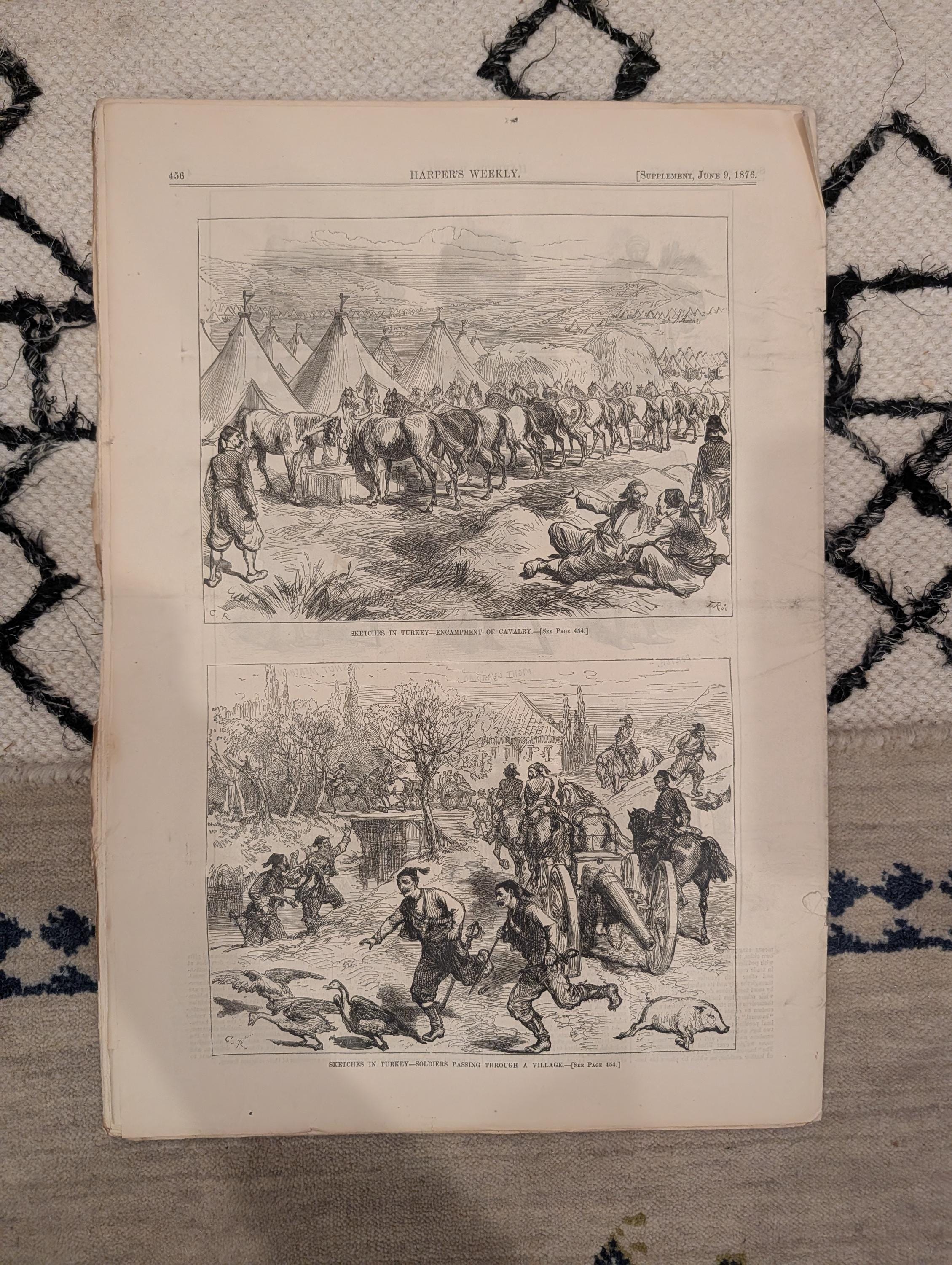 1877 Chinese Reception SF, Niagara Falls, Nast, Turkey War Scenes — Jun 9