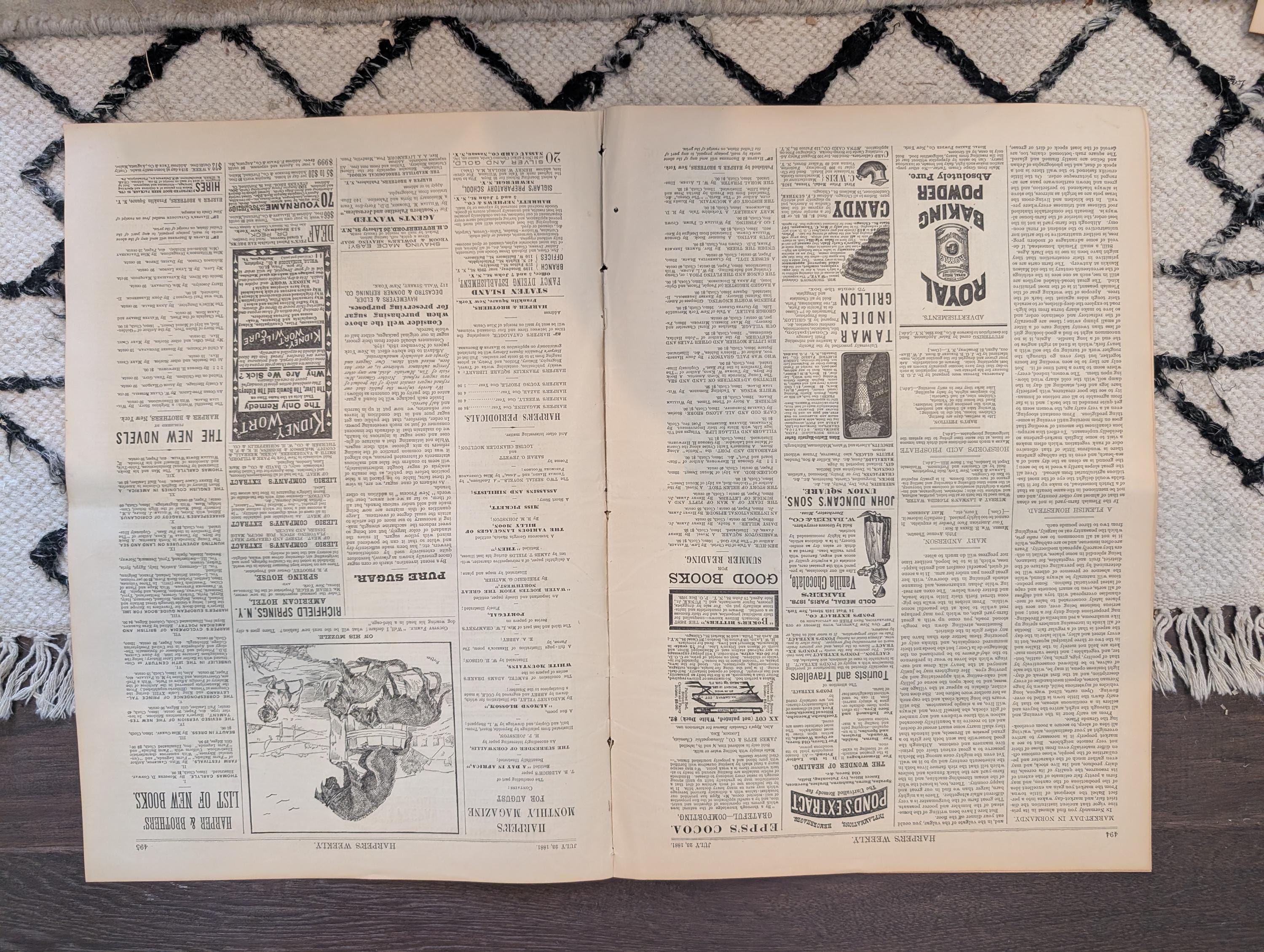 1881 Garfield Assassination Special Edition, Nast "At Liberty's Door," Lincoln — Jul 23