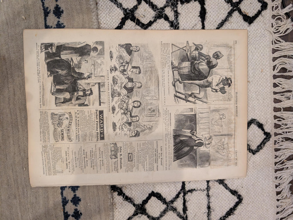 1861 Fort Sumter Bombardment Harper's Weekly April 27 Lincoln Beauregard