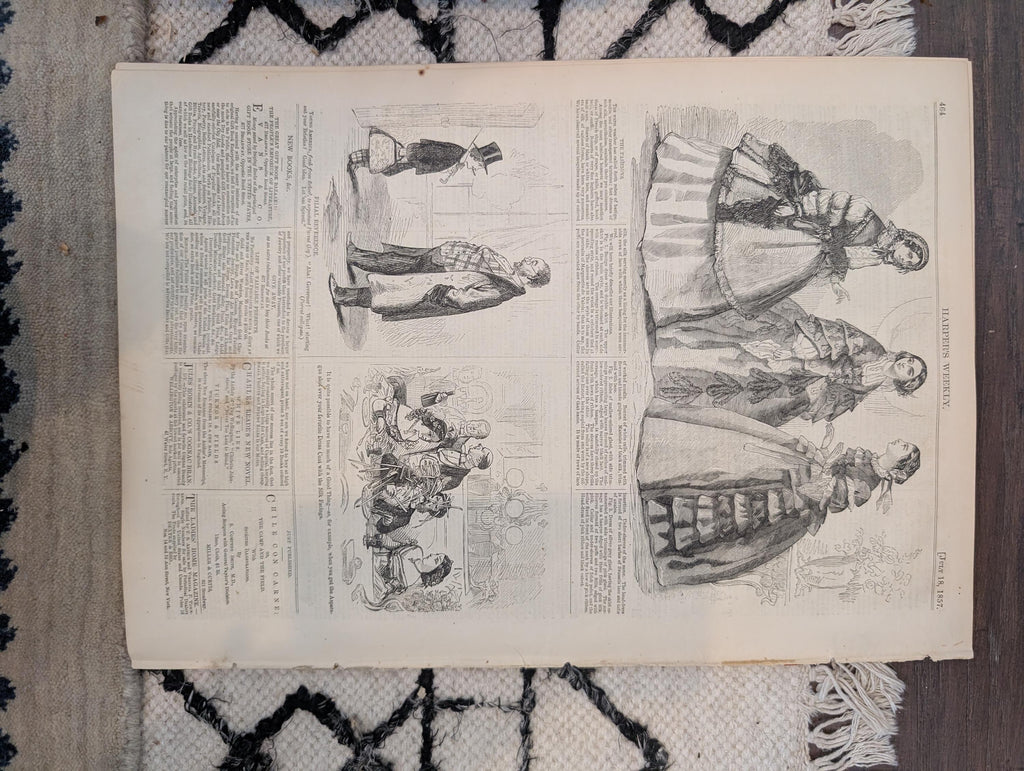 1857 Queen Victoria Harper's Weekly July 18 Hebron Holy Land William Marcy