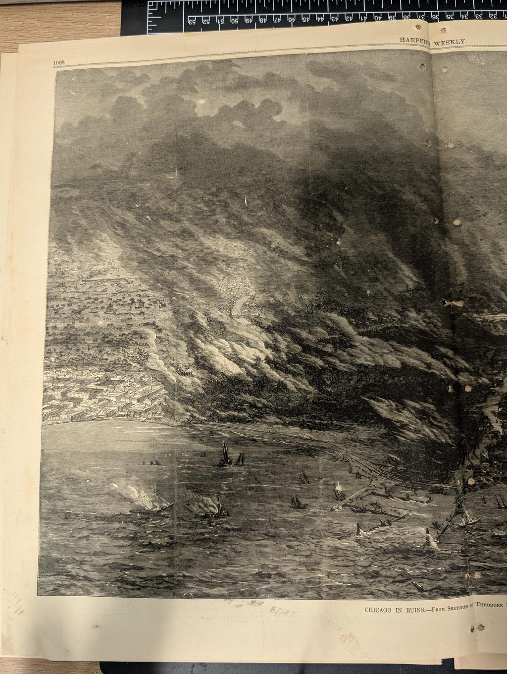 Harper’s Weekly – October 28, 1871 – Complete w/ Supplement (24 pp) | Great Chicago Fire Engravings, Octavius Catto, Nast Cartoon