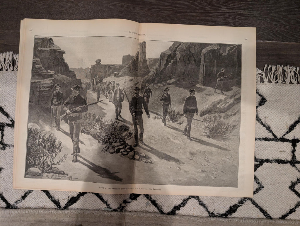 Harper’s Weekly – June 4, 1887 – Trade Dollars at the Treasury, Western Paymaster Escort Centerfold, Vassar Brothers Hospital & More