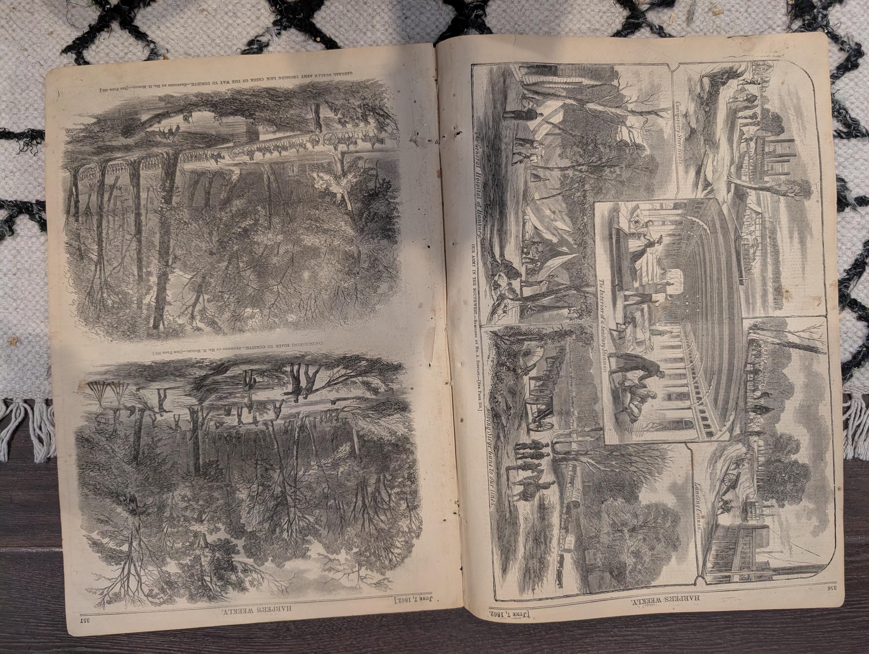 Harper’s Weekly – June 7, 1862 – Winslow Homer Civil War Print • Cold Harbor • Parrott Guns • McClellan’s March