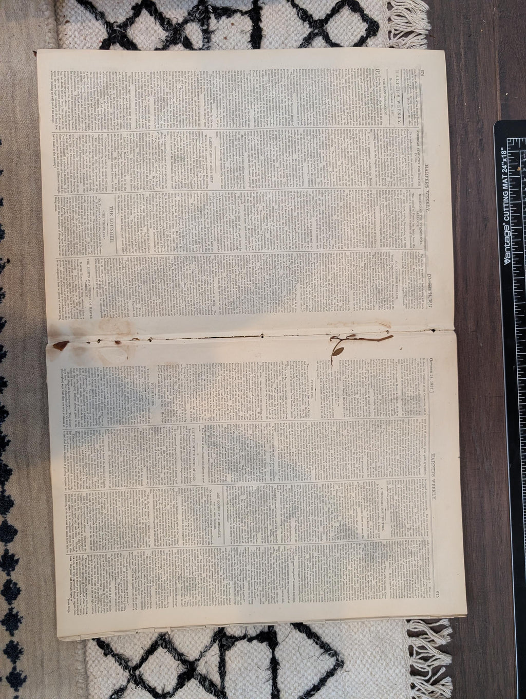1857 George Washington Harper's Weekly October 24 Paul Morphy India Map