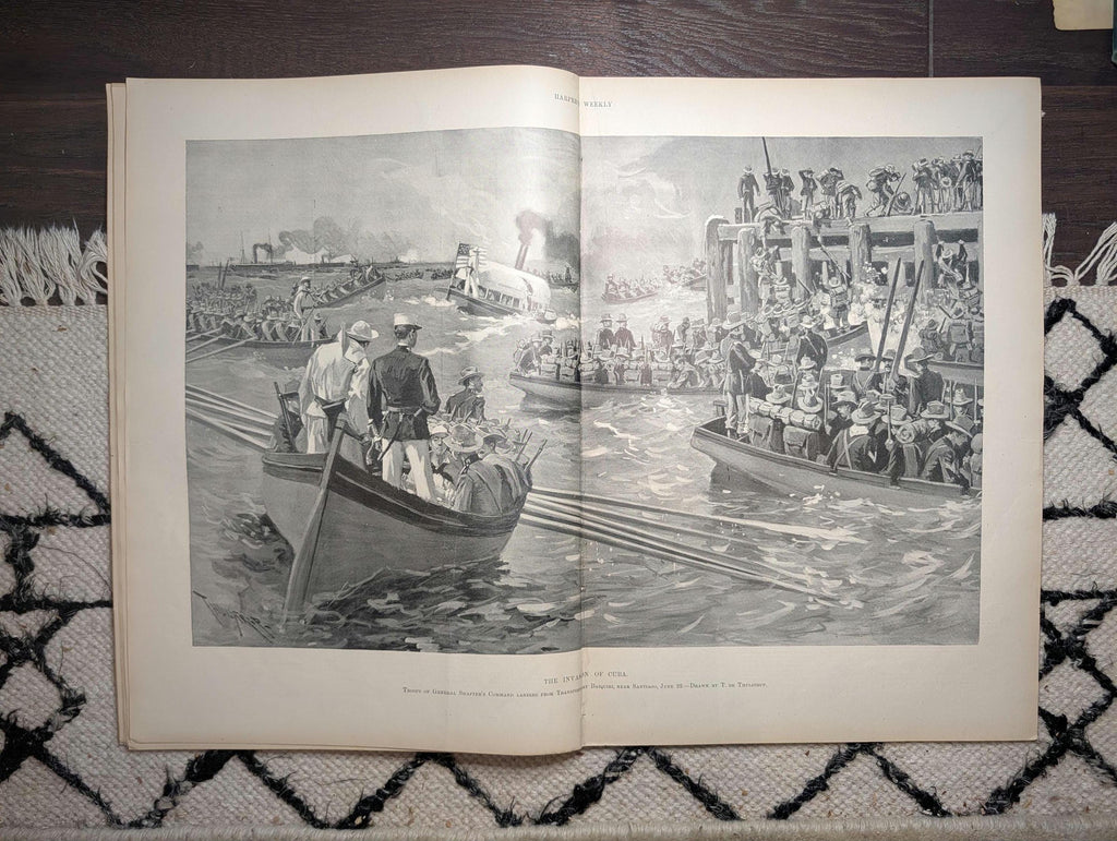 1898 9th Cavalry Buffalo Soldiers, Battle Las Guasimas Rough Riders, Miles Jul 9