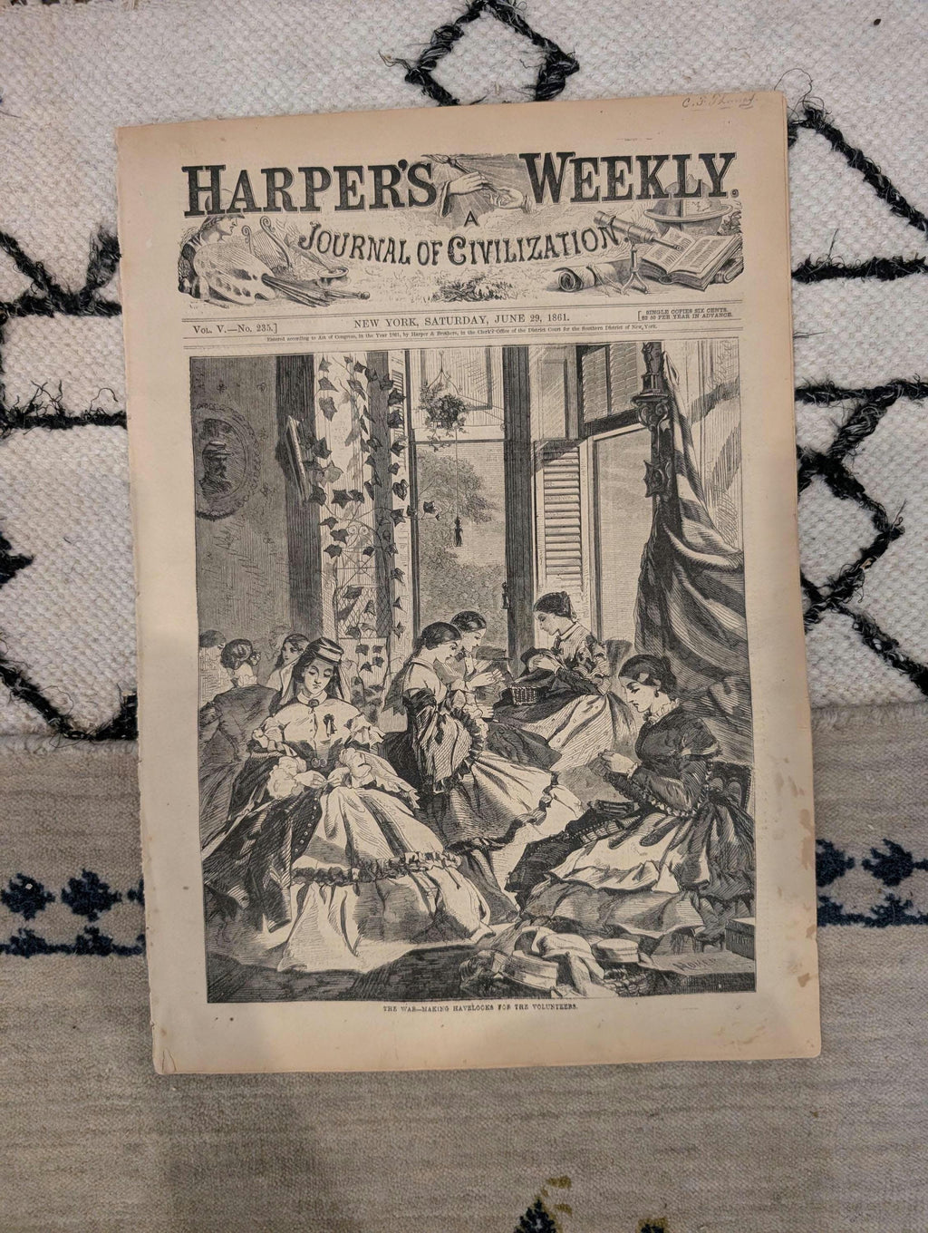 1861 Winslow Homer Havelocks Harper's Weekly June 29 Big Bethel Zouaves