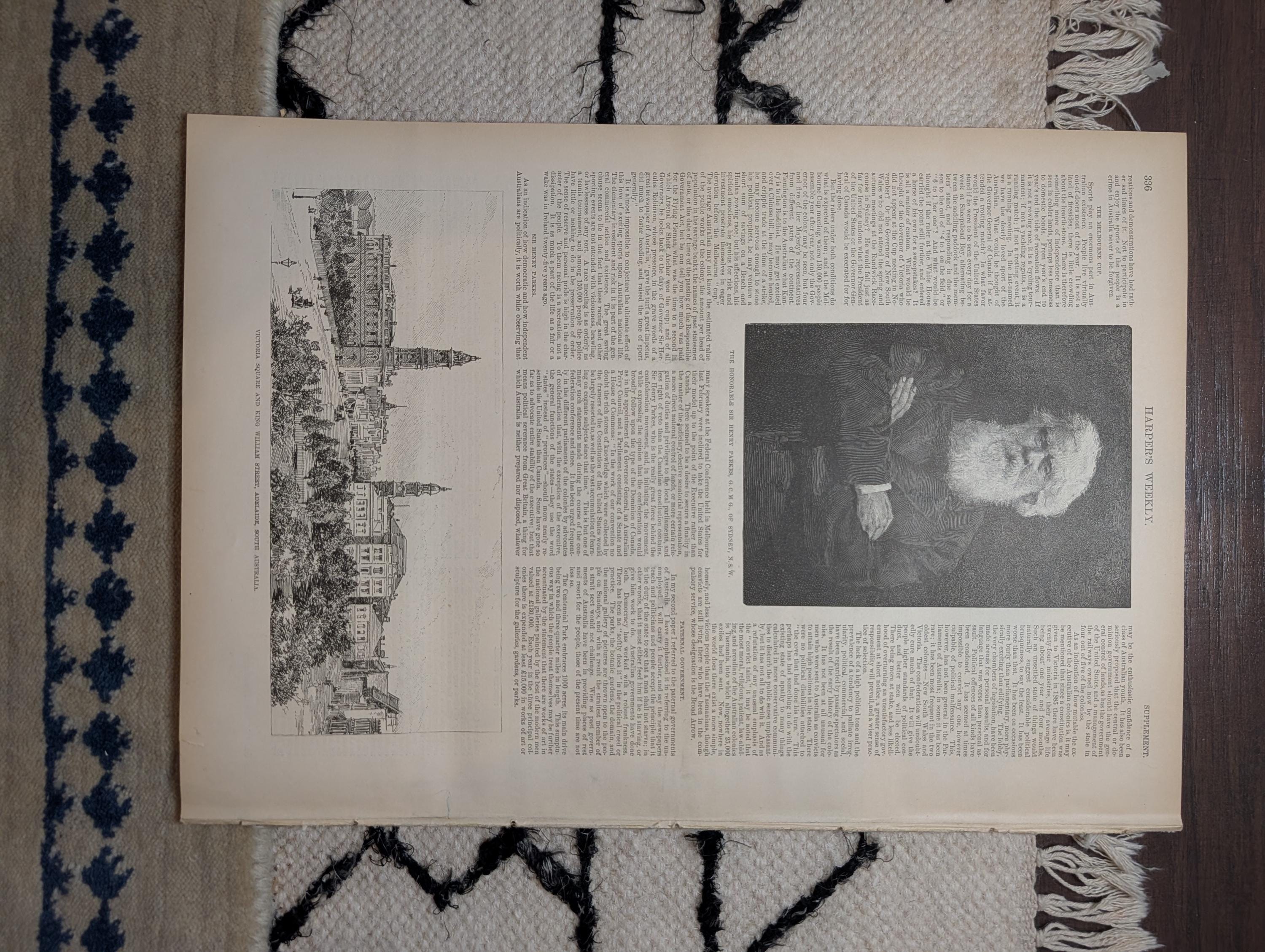 1891 Melbourne Australia 8 Views, Central Park Centerfold, Columbian Expo May 2