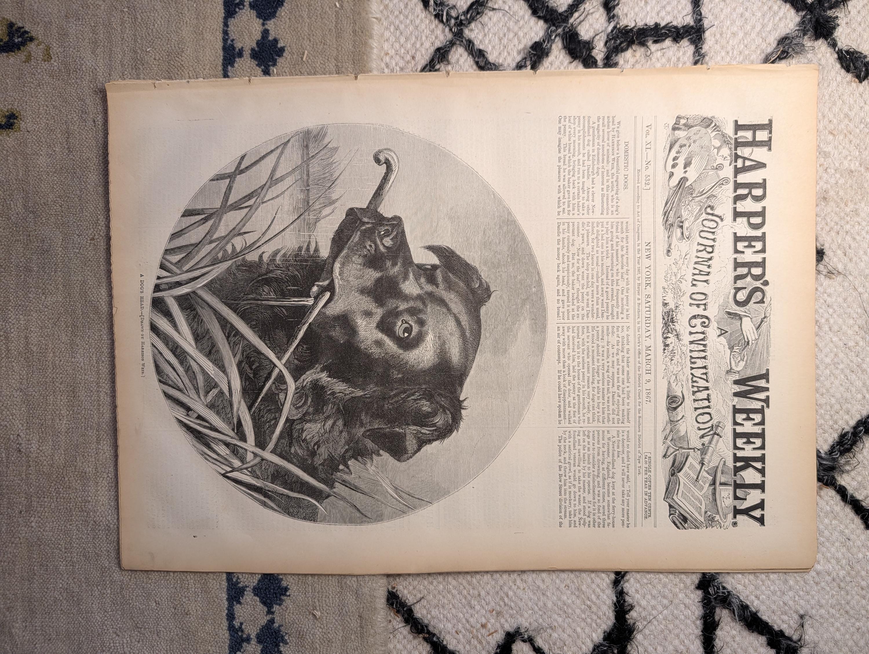 1867 New Orleans "Crescent City" Seven-Scene Double-Page Centerfold — Mar 9