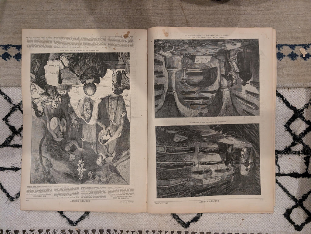 1872 Cheetah Hunting India Harper's Weekly March 09 Broadway February Thaw