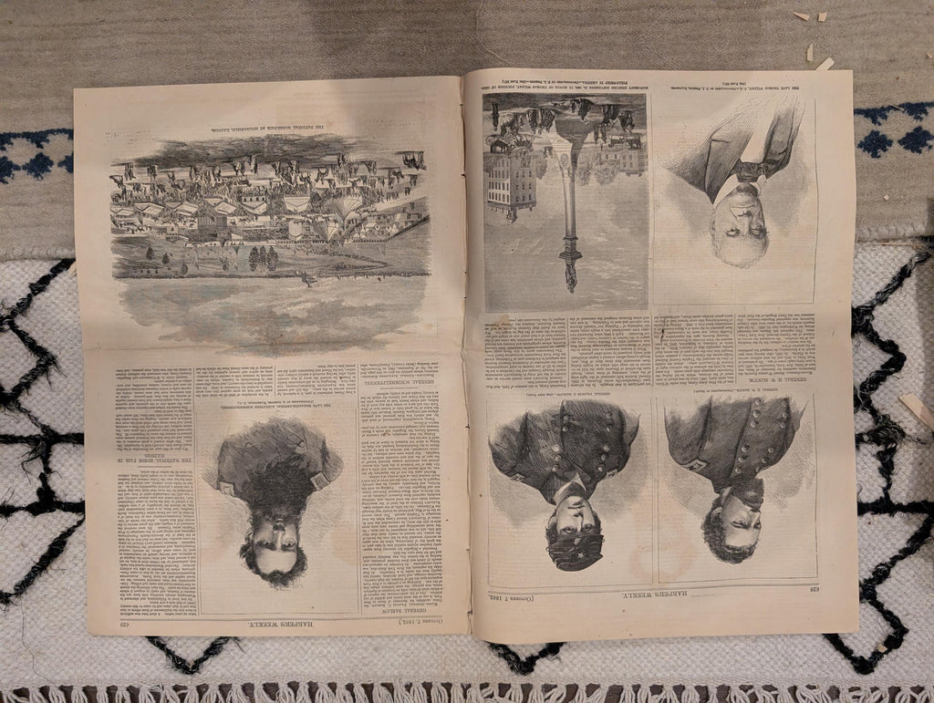 1865 Harper's Weekly — Dead at Andersonville Prison, POW Graves, Naval Festival, Oct 7