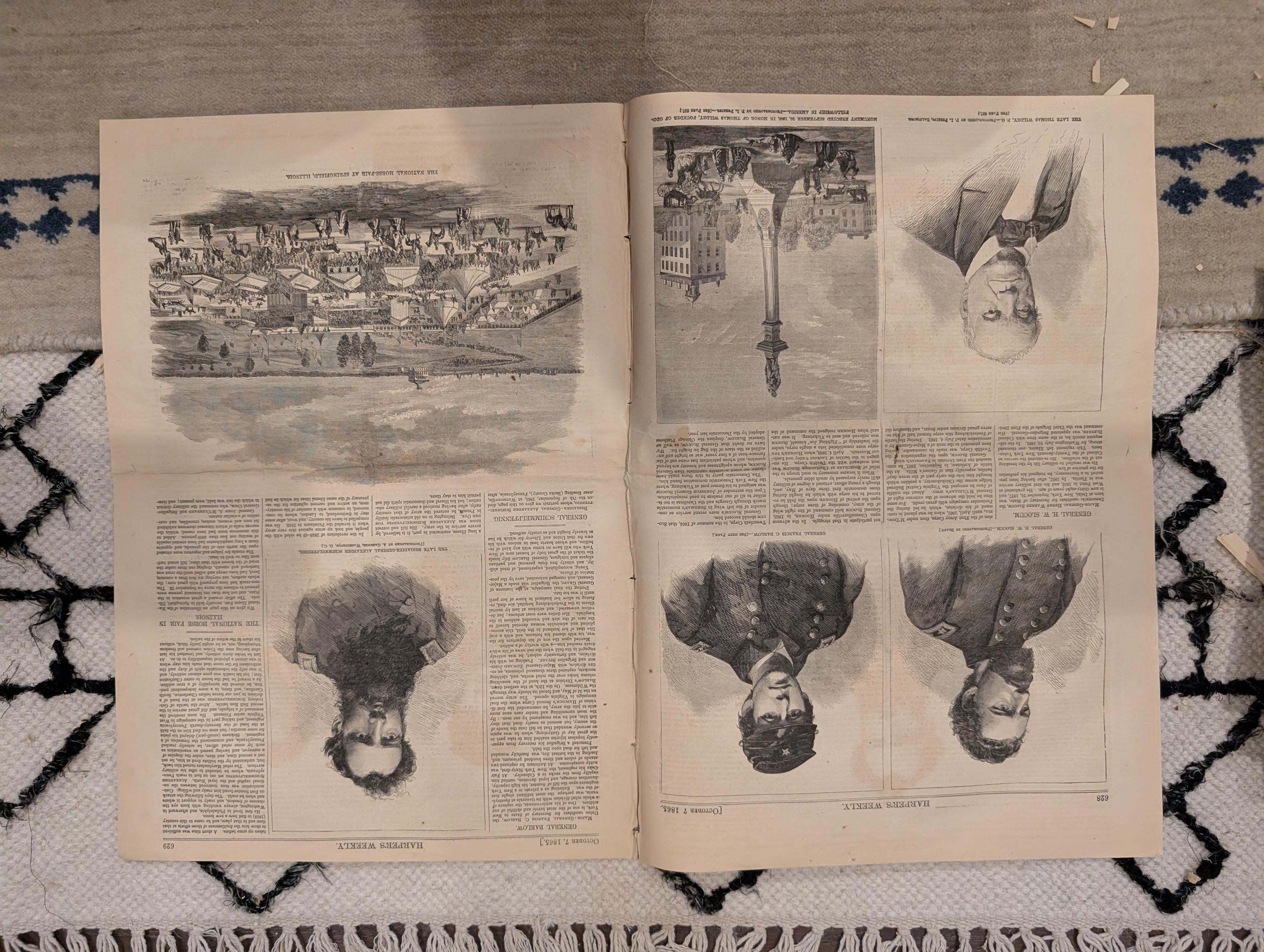 1865 Harper's Weekly — Dead at Andersonville Prison, POW Graves, Naval Festival, Oct 7