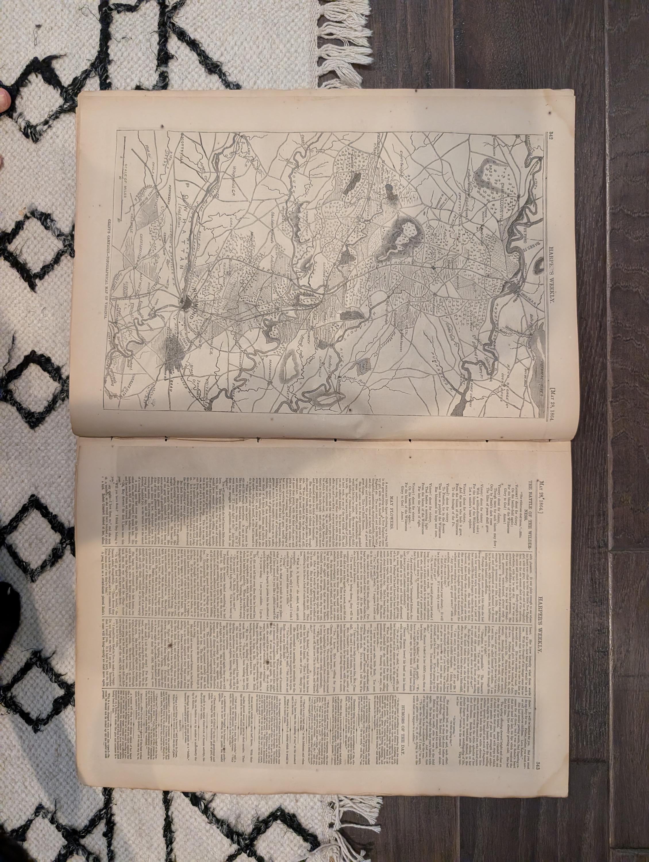 1864 Ulysses S. Grant Harper's Weekly  May 28 Fight It Out All Summer