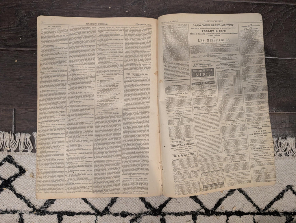 Harper’s Weekly – December 6, 1862 – Fredericksburg Views • Passaic Ironclad • Gen. Nathaniel P. Banks
