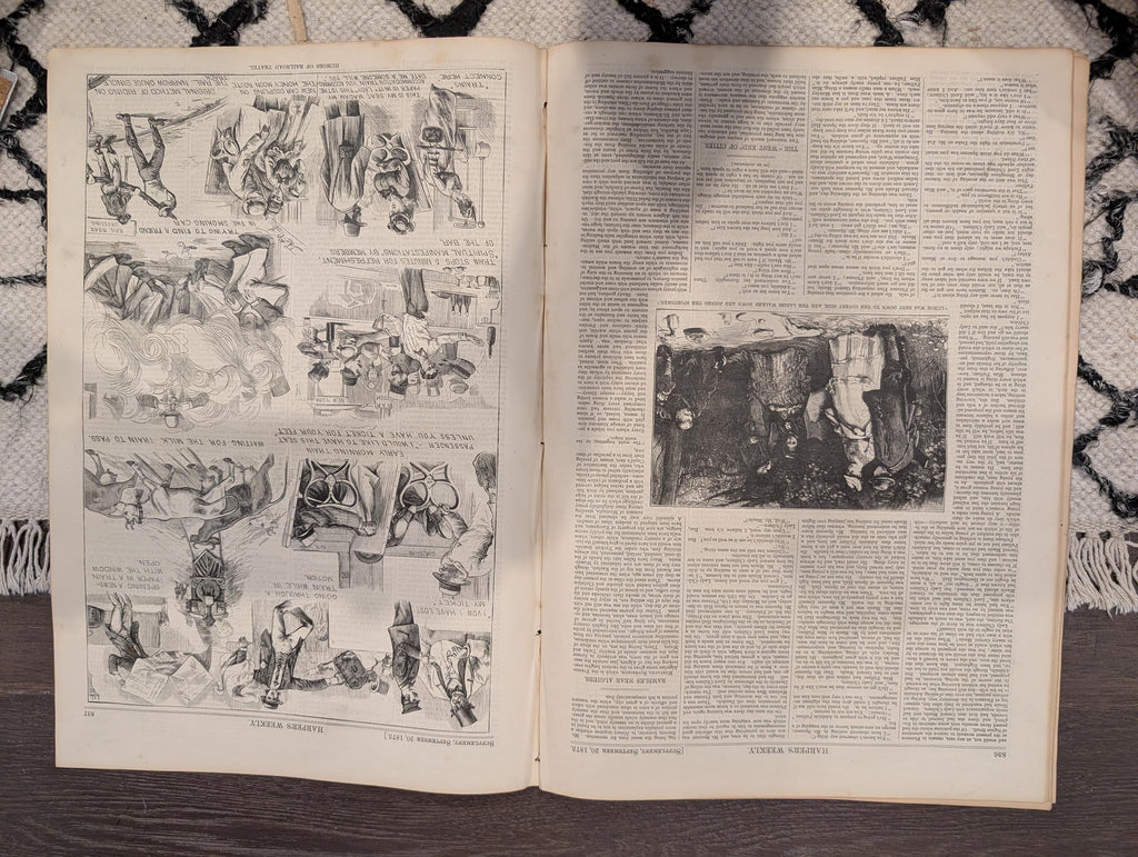 Harper’s Weekly — September 20, 1873 — Winslow Homer “Snap the Whip” — Original Antique Newspaper