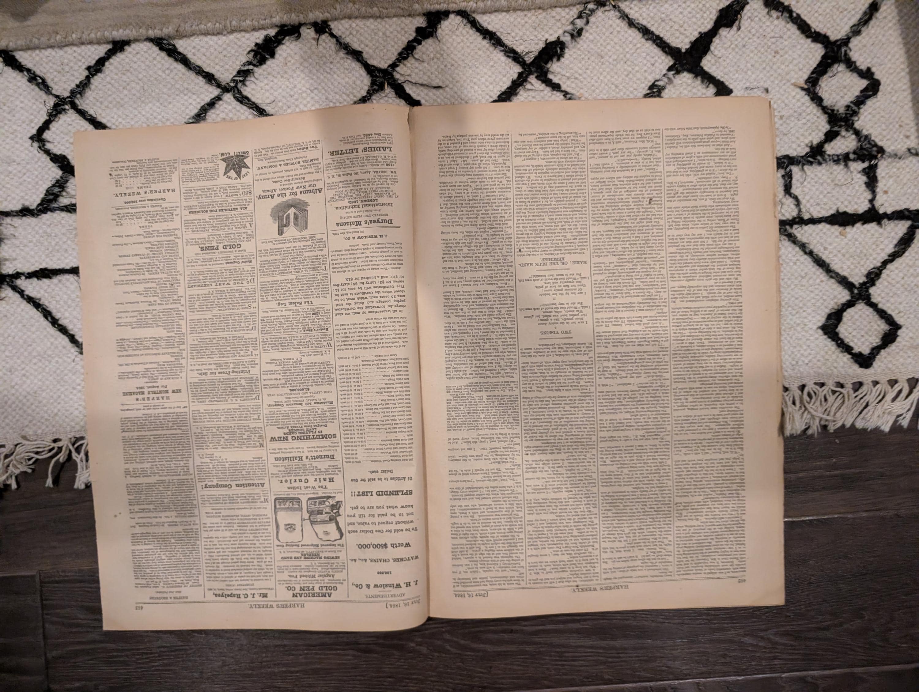 1864 Grant at Headquarters Harper's Weekly July 16 Thomas Nast Our Flag