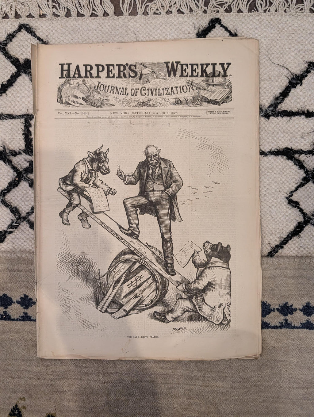 1877 Southern California Sports, Nast Cartoons, Constantinople — Mar 3