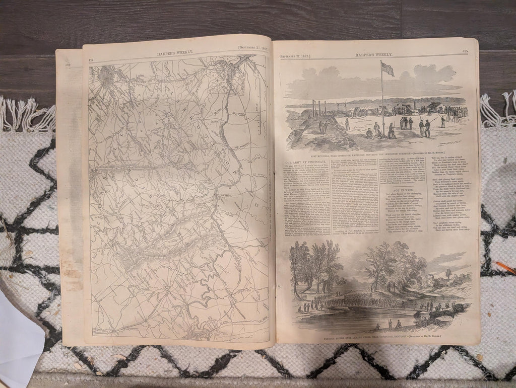 Harper’s Weekly — September 27, 1862 — Rebel Occupation of Frederick & Hagerstown, Maryland + Cincinnati Views