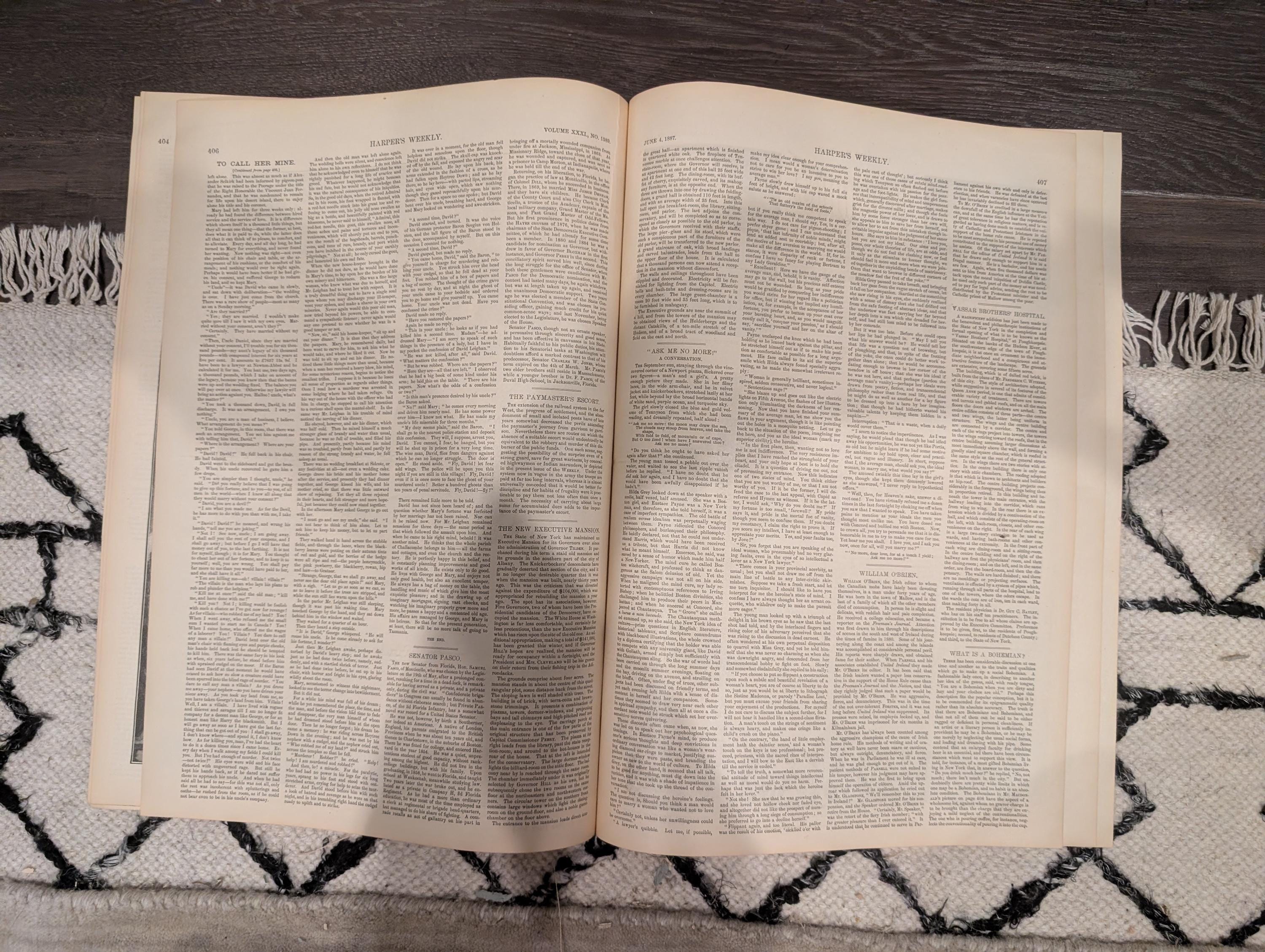 Harper’s Weekly – June 4, 1887 – Trade Dollars at the Treasury, Western Paymaster Escort Centerfold, Vassar Brothers Hospital & More