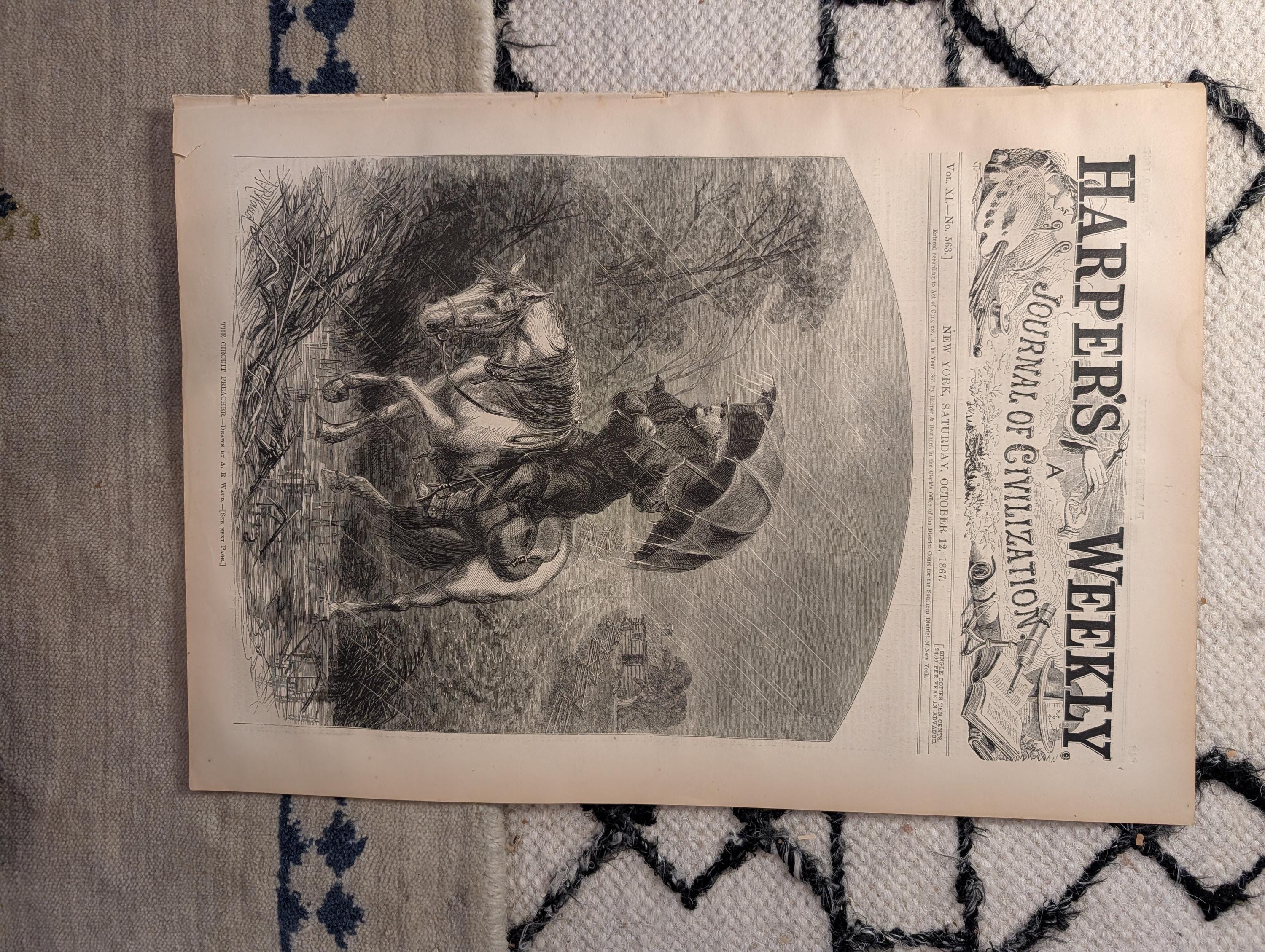 1867 Circuit Preacher on Horseback, Mont Cenis Alpine Railway, Mexico — Oct 12