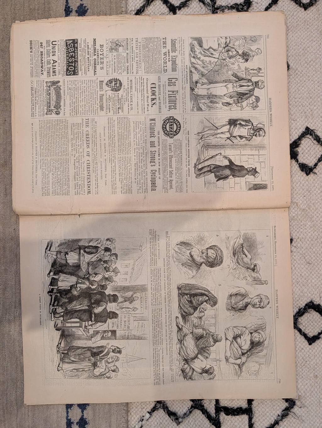 1877 Brigham Young Obituary, Cossacks vs. Bashi-Bazouks, Shumla — Sep 15