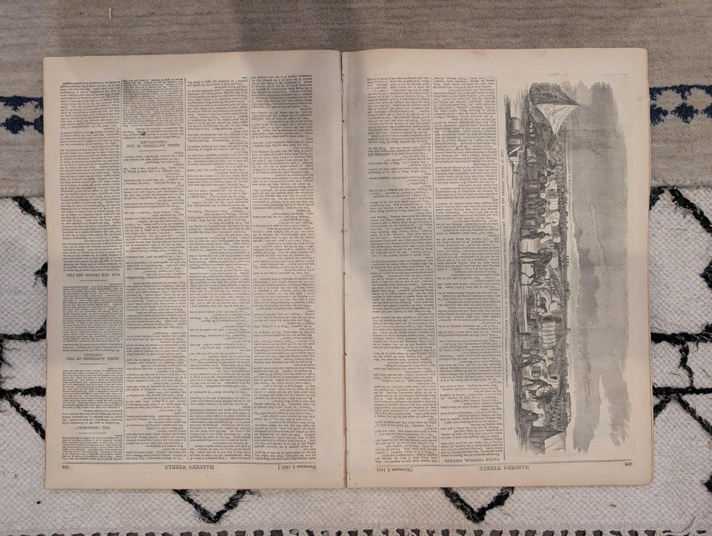 1861 Ironclad Merrimac Harper's Weekly Nov 02 Port Royal Expedition Submarine