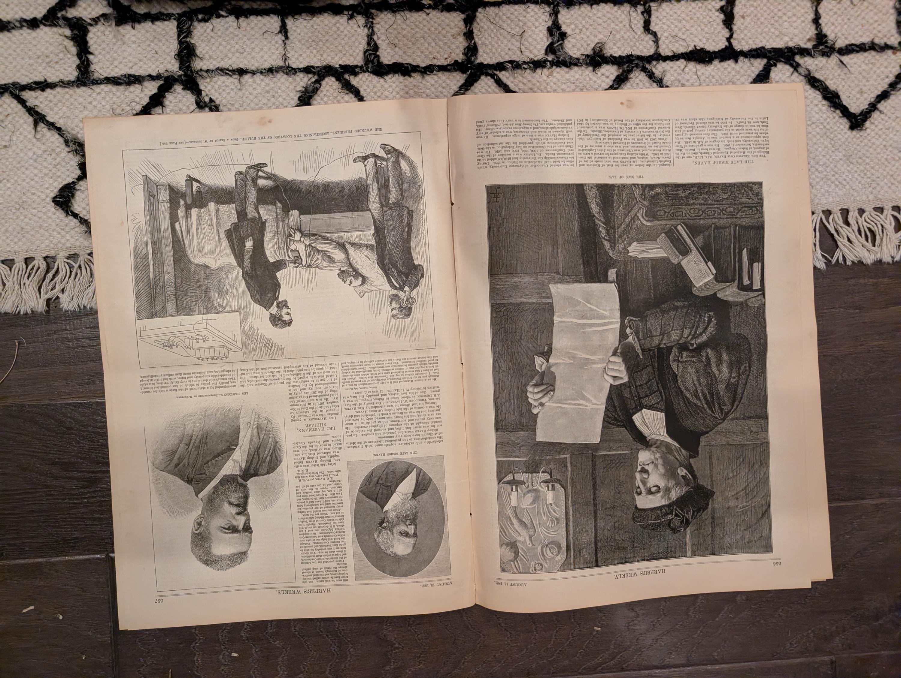 1881 Longshoremen NYC, Garfield Bullet Located, Hunter's Point Caldron, Nast — Aug 13