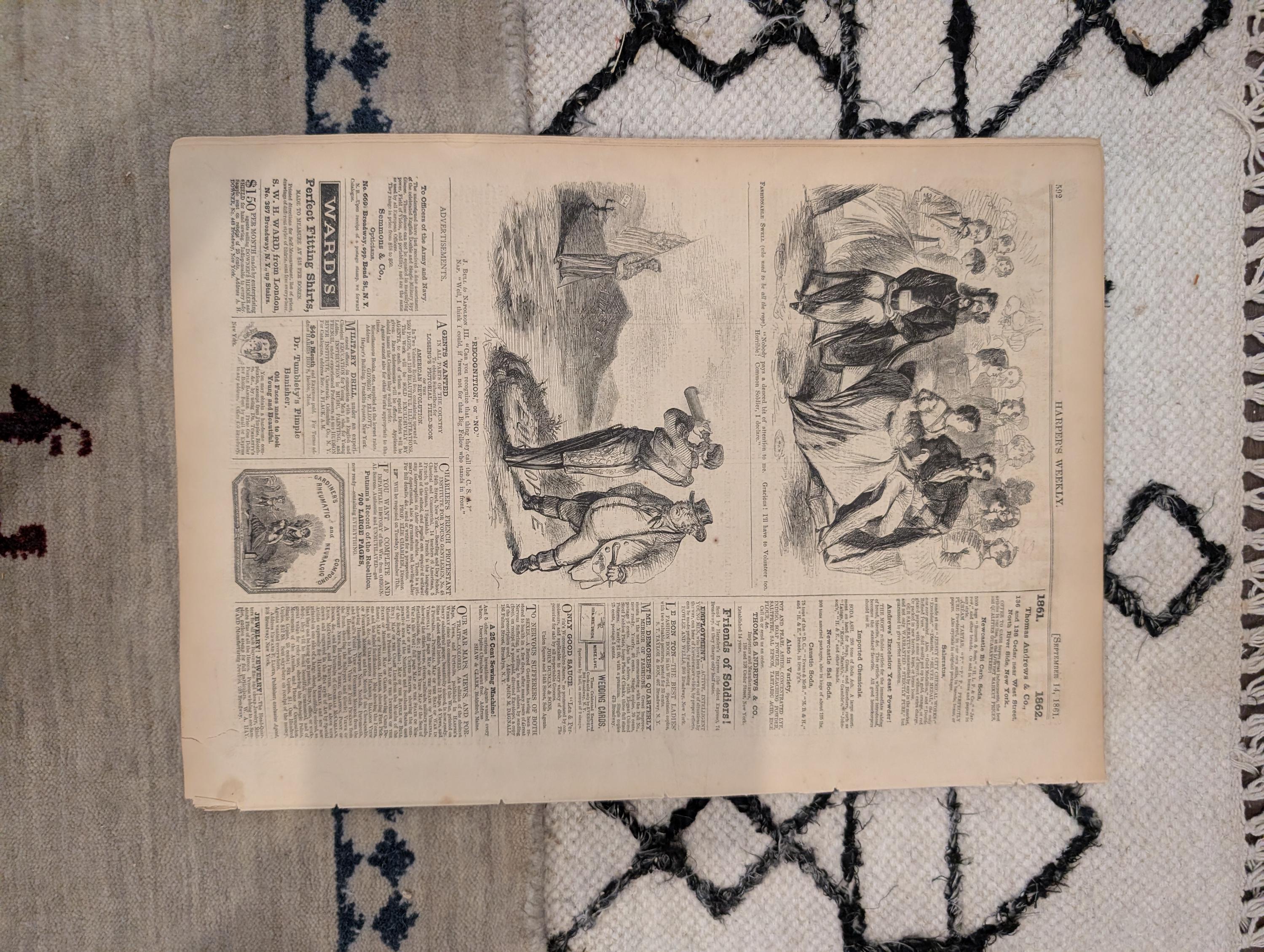 1861 General Butler Hatteras Expedition Harper's Weekly Sept 14 West Point Foundry