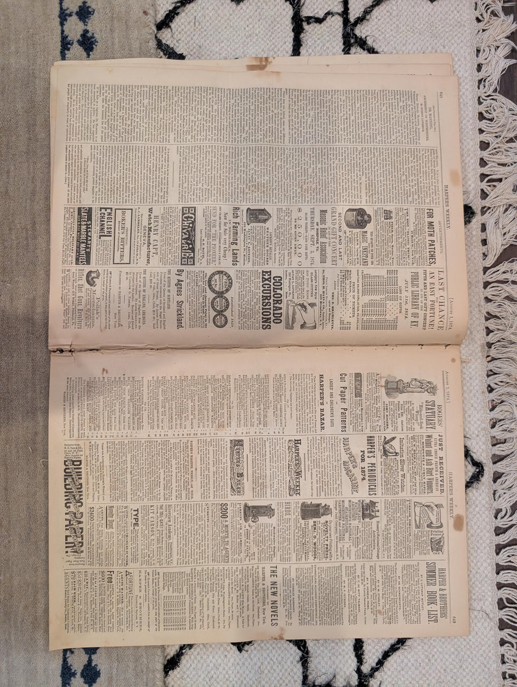 1874 Chicago Burnt District Panorama, College Regatta, Nast — Aug 1