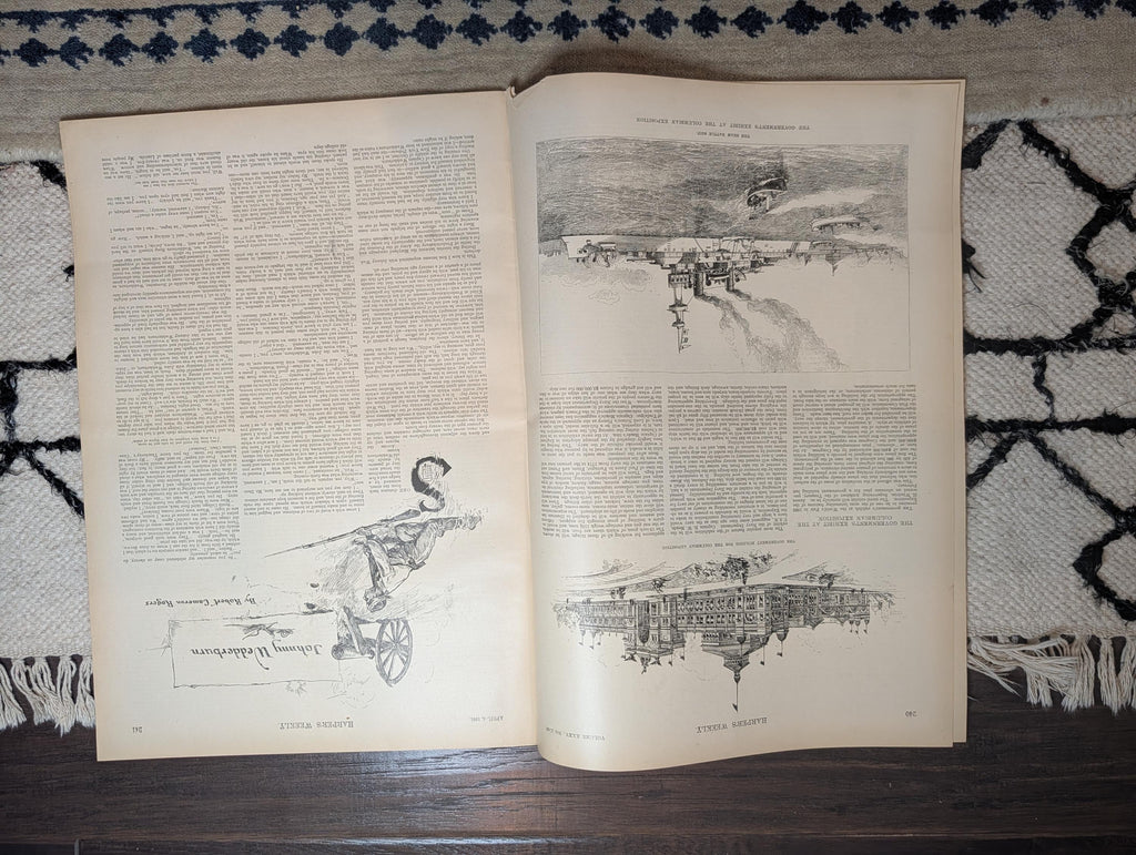 1891 Remington Indian Fishing Front Page, J. Bruce Ismay Pre-Titanic, Badminton — Apr 4