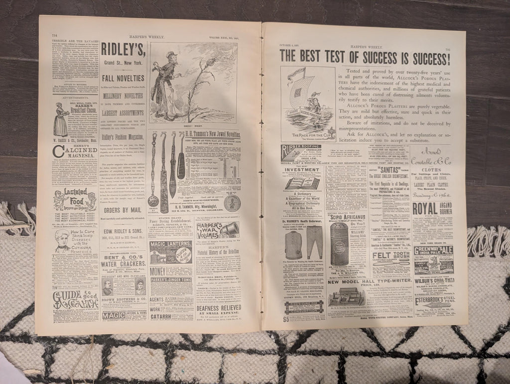 Harper’s Weekly – October 8, 1887 – Presidential Tour  | Grand Army Celebration | America’s Cup Yachts