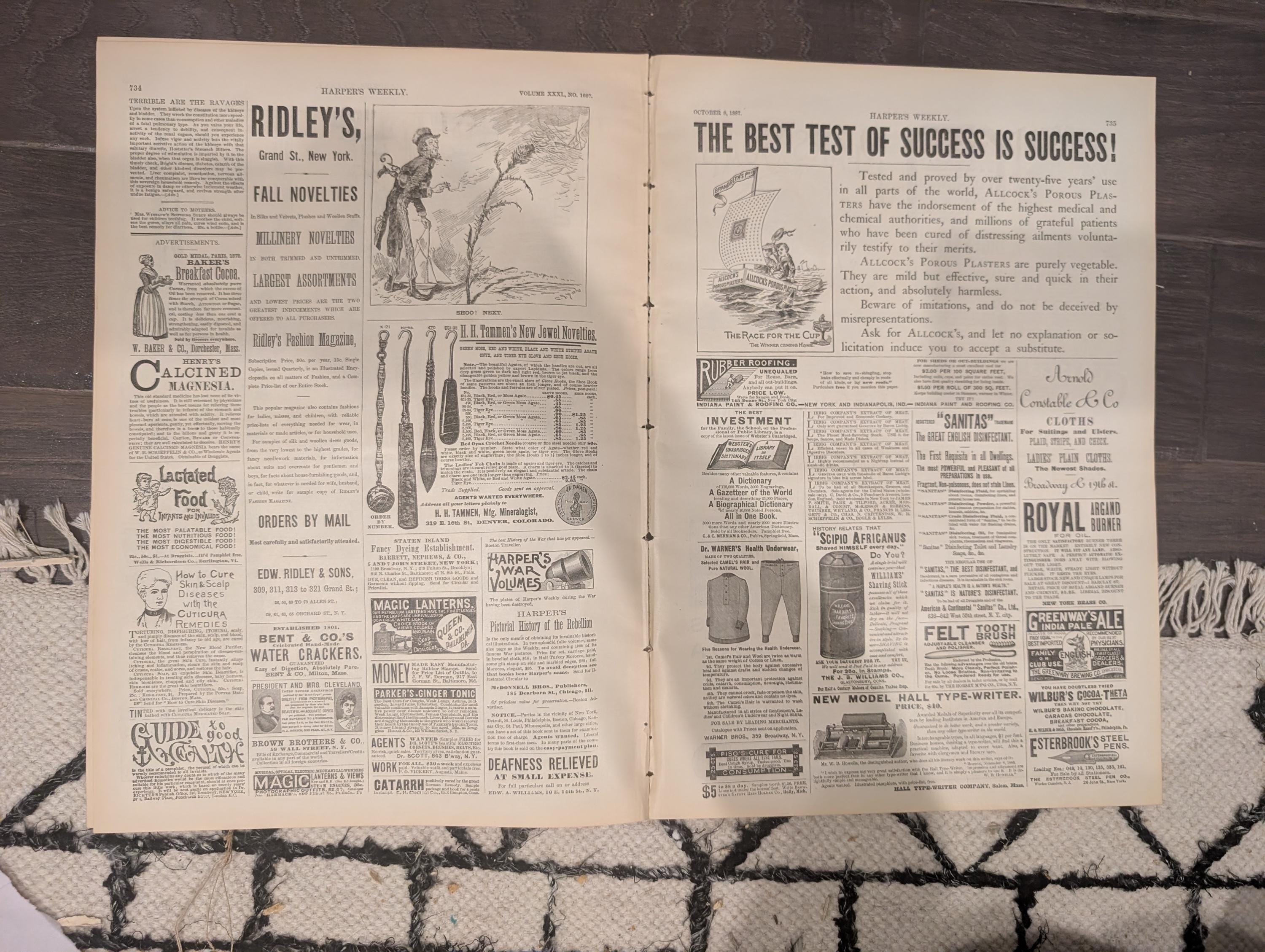Harper’s Weekly – October 8, 1887 – Presidential Tour  | Grand Army Celebration | America’s Cup Yachts