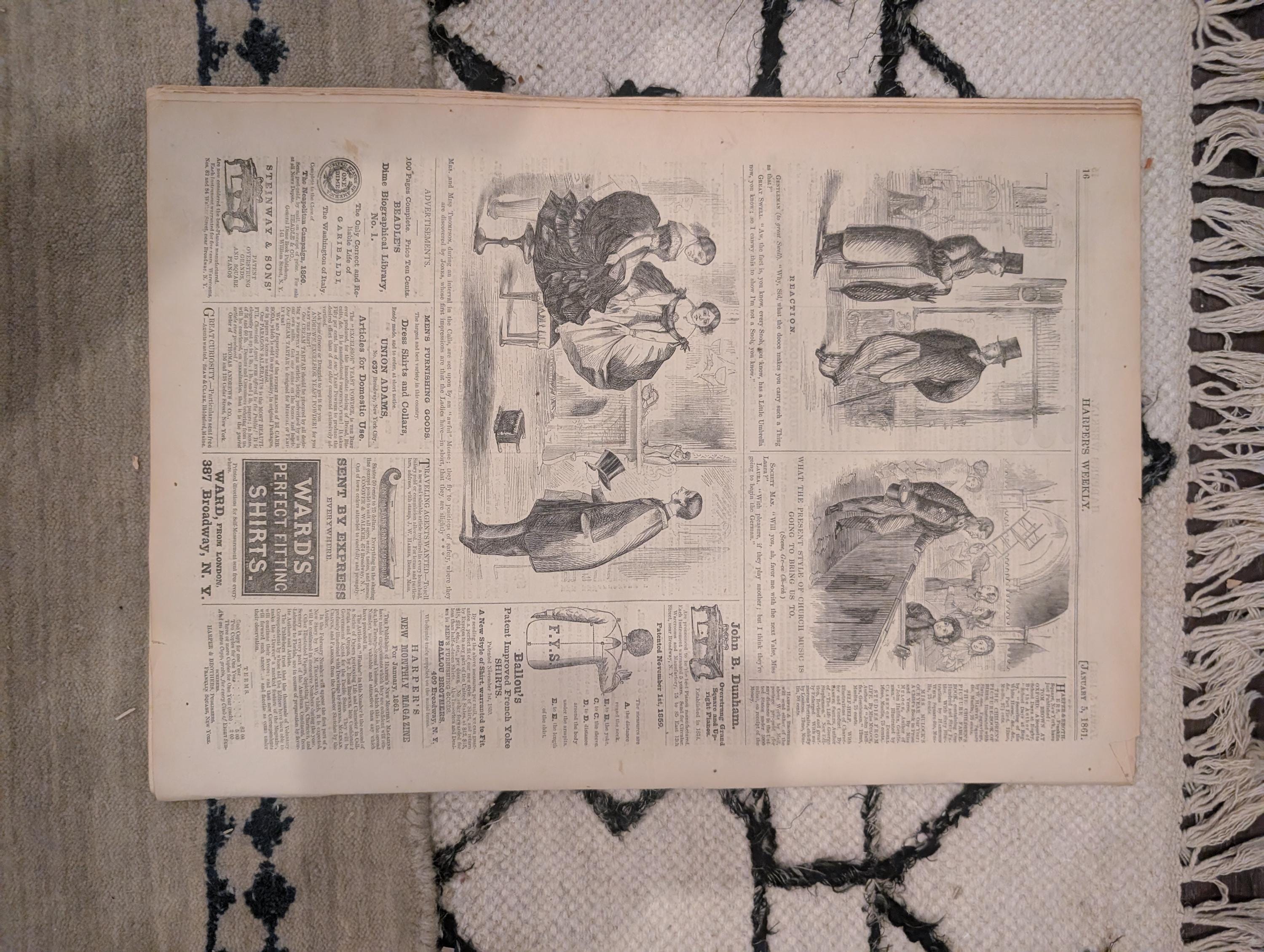 1861 Winslow Homer Georgia Delegation Harper's Weekly Jan 05 Dickens