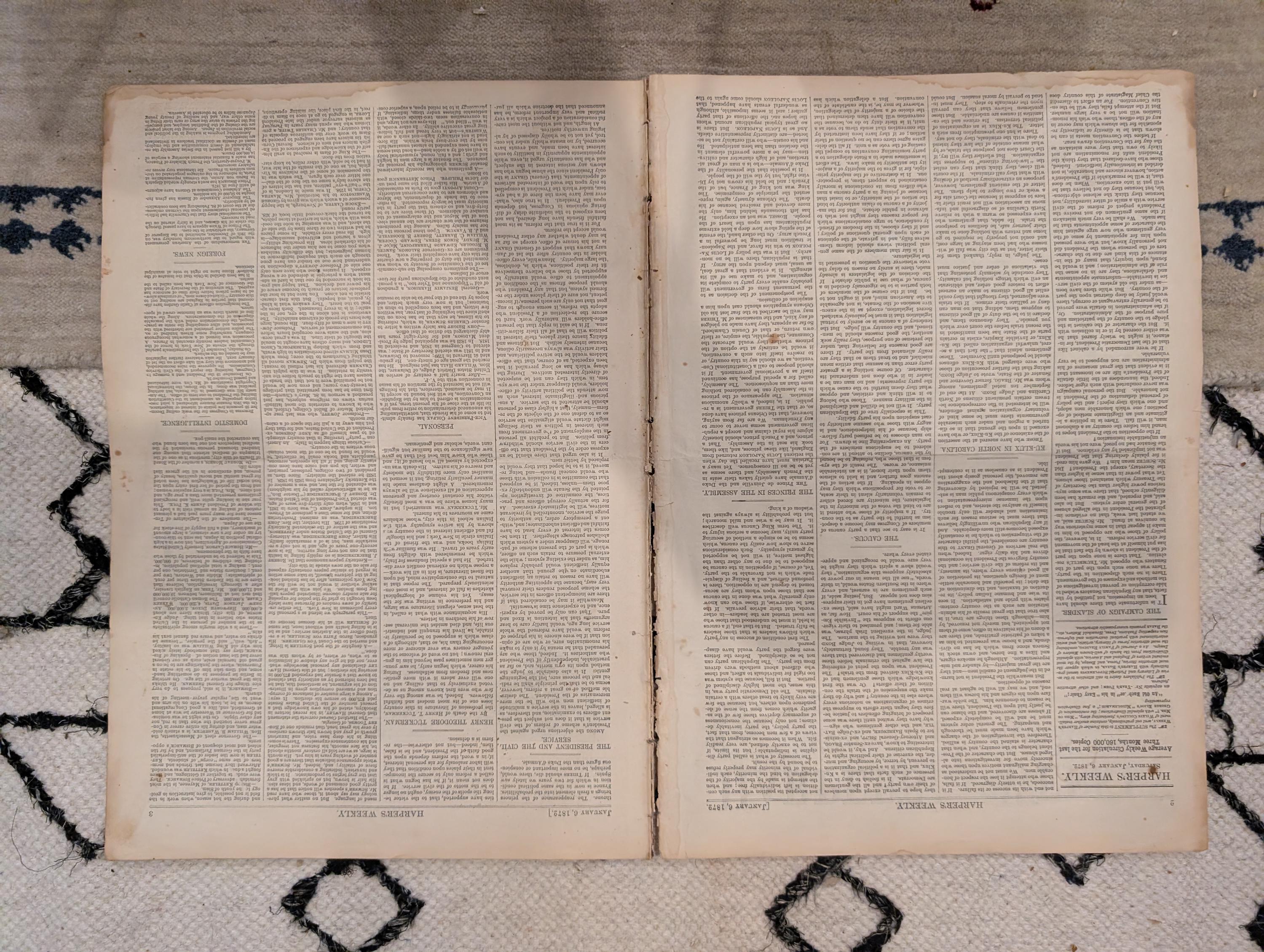 1872 Boss Tweed Thomas Nast Harper's Weekly January 06 Tammany Hall