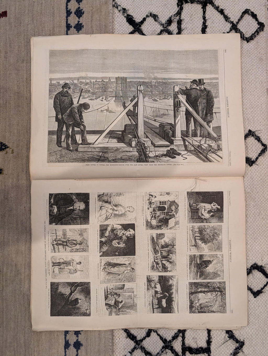 1877 Brooklyn Bridge Construction, Tweed Exile, Nast, Witch Trial — Apr 14