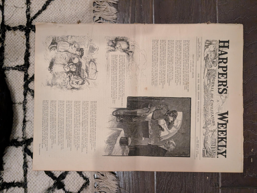 1881 Nast "God Save the President," Garfield's Final Journey, Elberon — Sep 17