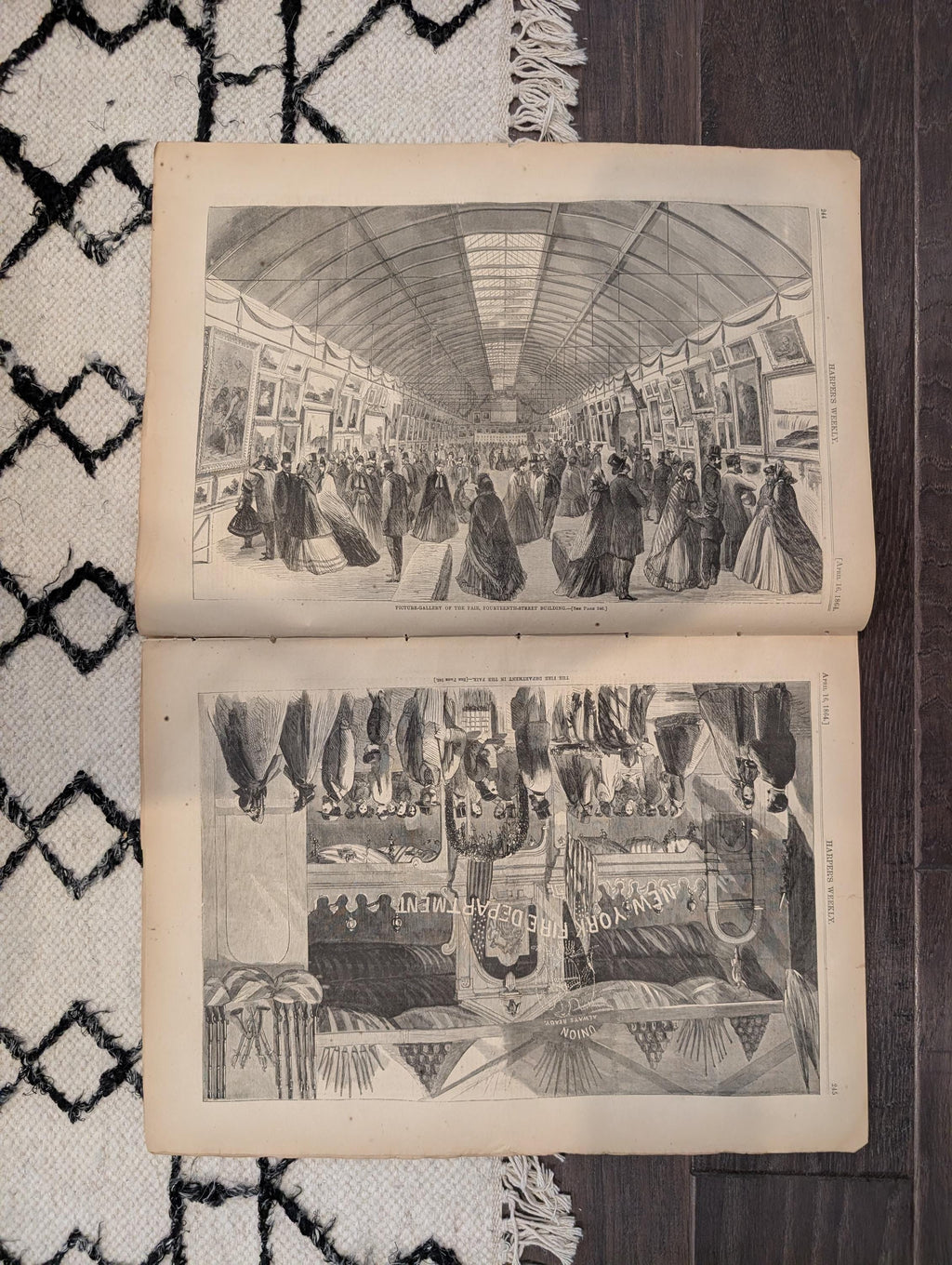 1864 Metropolitan Fair Harper's Weekly April 16 Winslow Homer Owen Lovejoy