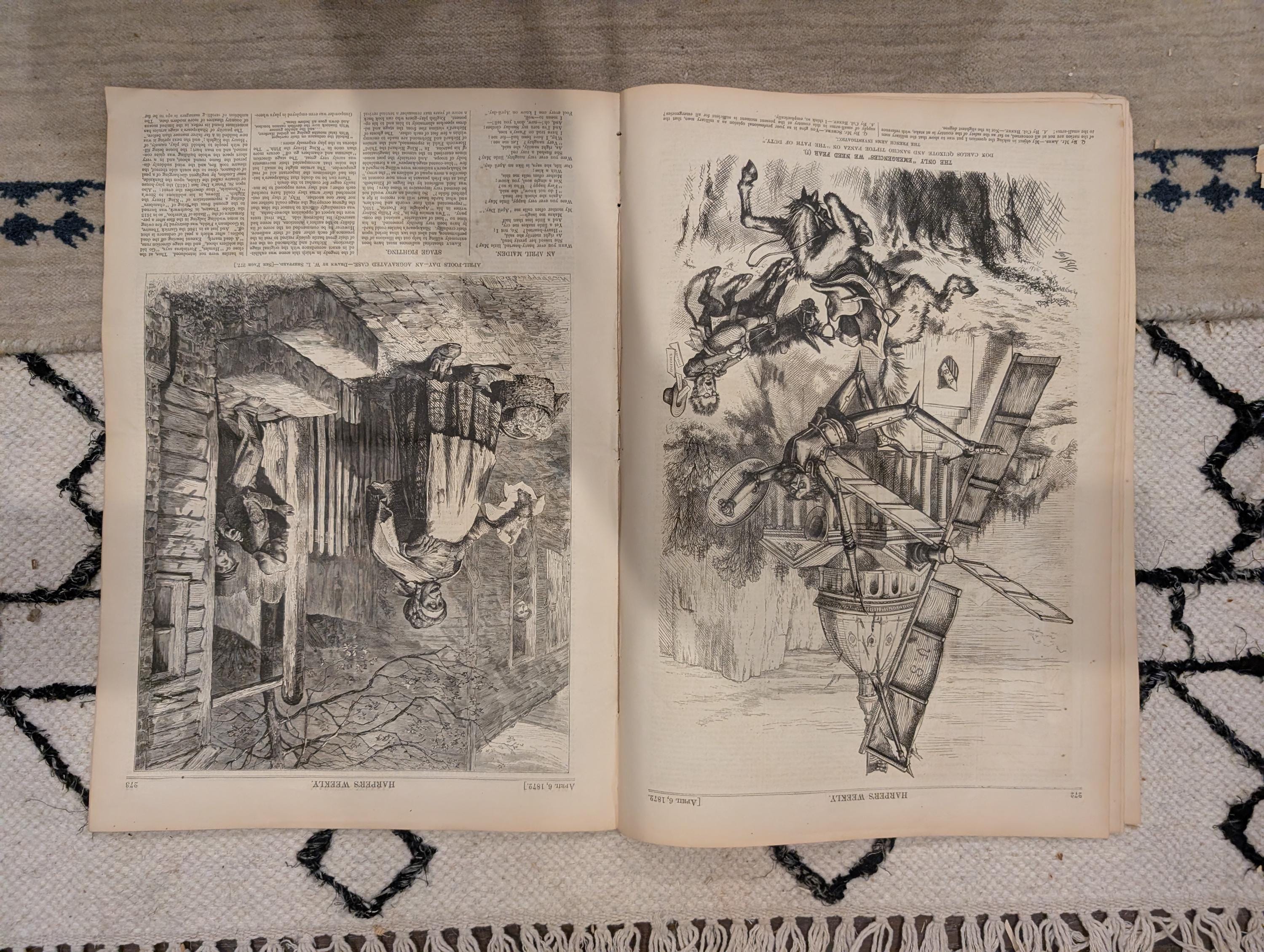1872 April Fools Day Harper's Weekly April 06 Nast Supreme Court