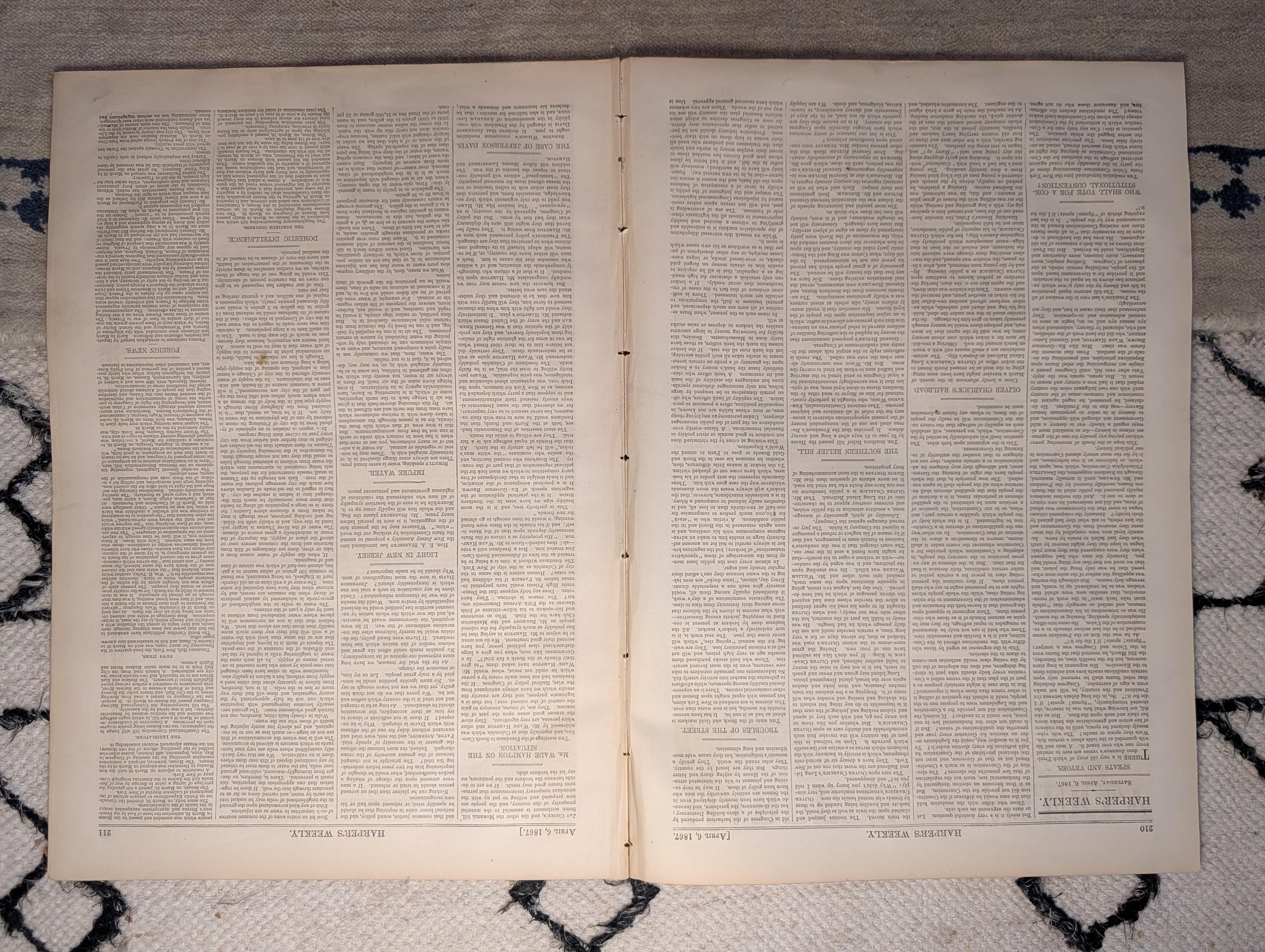 1867 Nast St. Patrick's Day, Reconstruction Commanders Centerfold — Apr 6